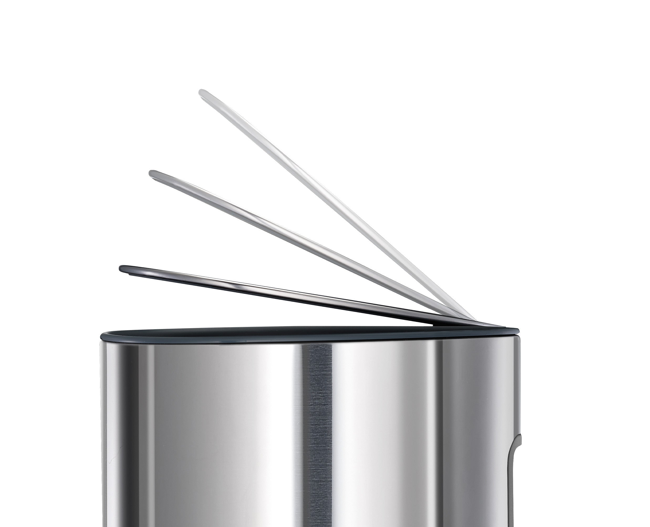 Premium 5L Stainless Steel Step Trash Can - Modern Kitchen & Office Waste Bin with Foot Pedal for Hands-Free Use