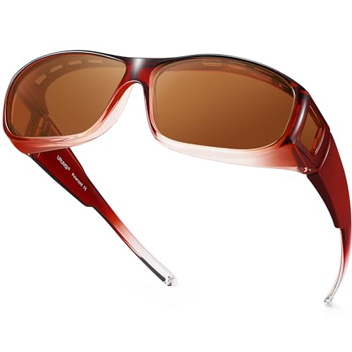C03 Wine Red Gradient Frame/Brown Lens