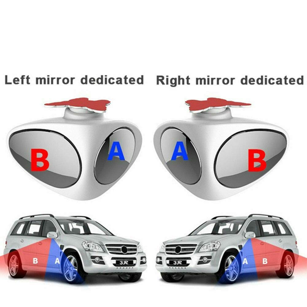 2 Pack Universal Adjustable Blind Spot Mirrors - 360° HD Glass Convex Wide Angle Rearview Mirrors for Cars, Trucks, SUVs | Enhanced Side View & Parking Safety Accessories