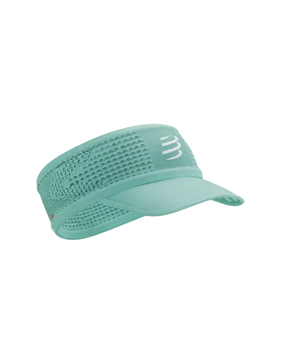 Compressport Unisex Spiderweb Headband - Breathable & Adjustable for Running, Cycling & Workouts - Eggshell Blue/White - On/Off Design for Sports & Fitness Activities