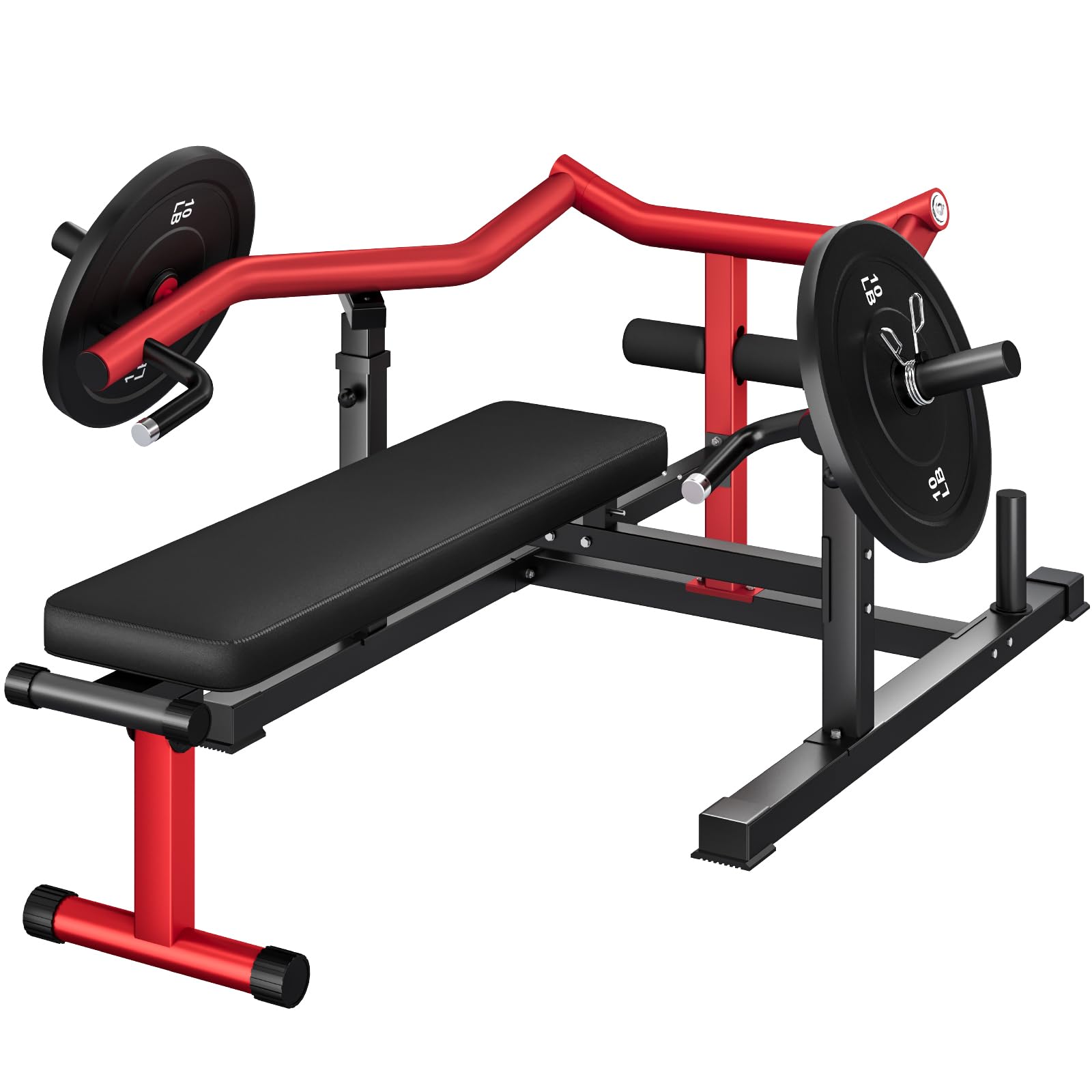Adjustable Flat Incline Chest Press Machine with Independent Converging Arms - Home Gym Equipment for Chest & Ab Workouts | Perfect for Strength Training & Muscle Building at Home
