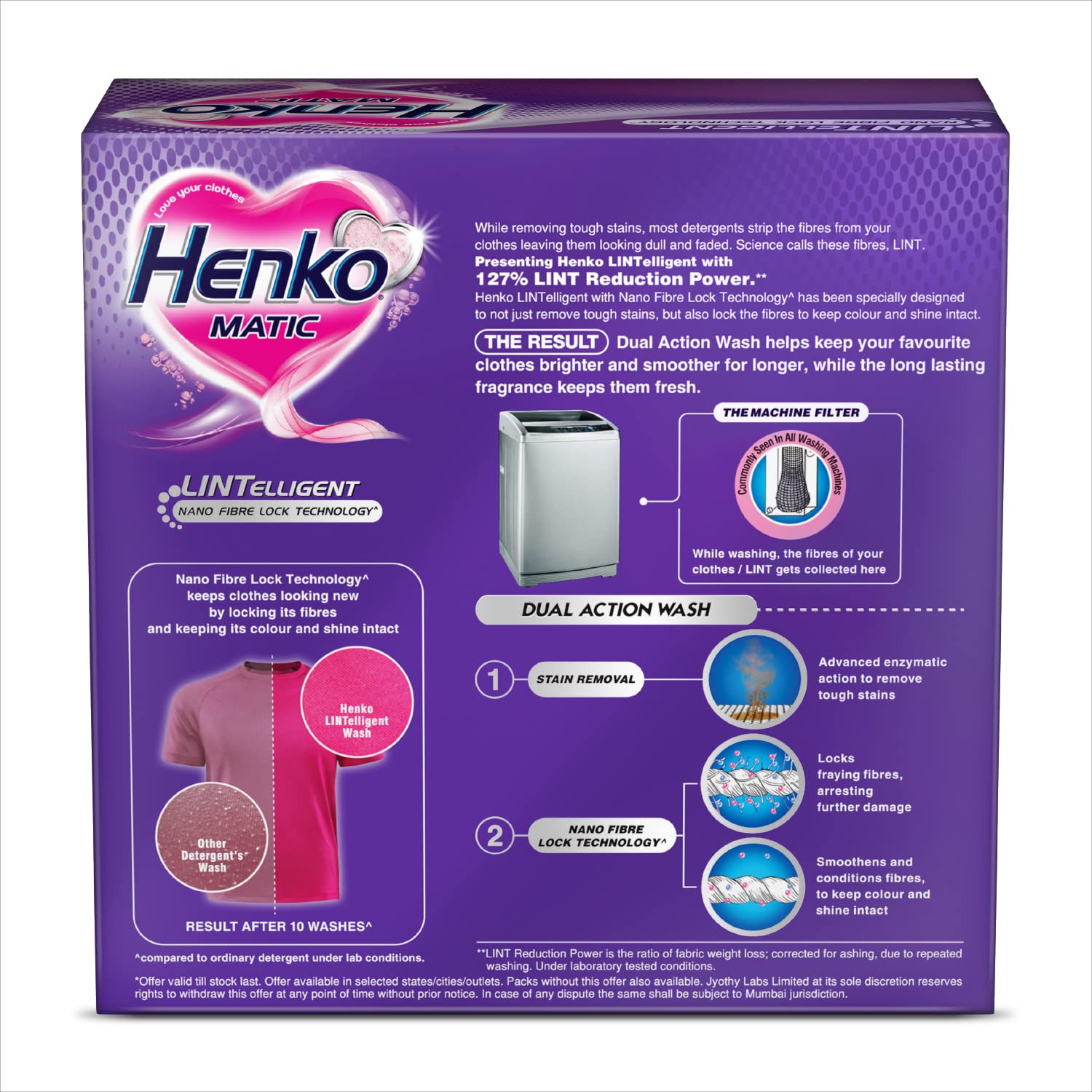 Henko Matic Top Load Detergent Powder 1KG - Powerful Laundry Detergent for Tough Stain Removal with Nano Fiber Lock Technology | Ideal for Top-Loading Washing Machines, Perfect for Family Laundry & Deep Cleaning