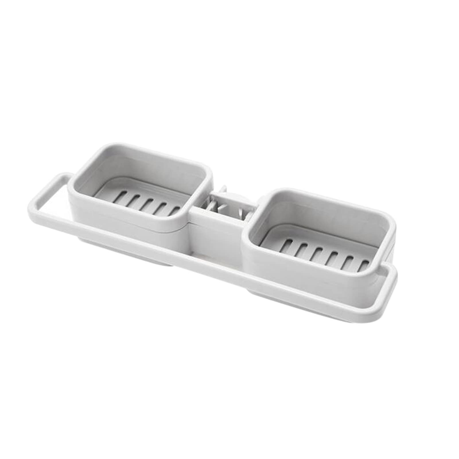 Stainless Steel Faucet Rack Organizer - No Drill Sink Storage Shelf for Sponge, Soap, Cloth & Dish Drain Rack Holder | Space-Saving Kitchen Sink Tray & Organizer (Gray) - Perfect for Small Kitchens, Apartments & RVs