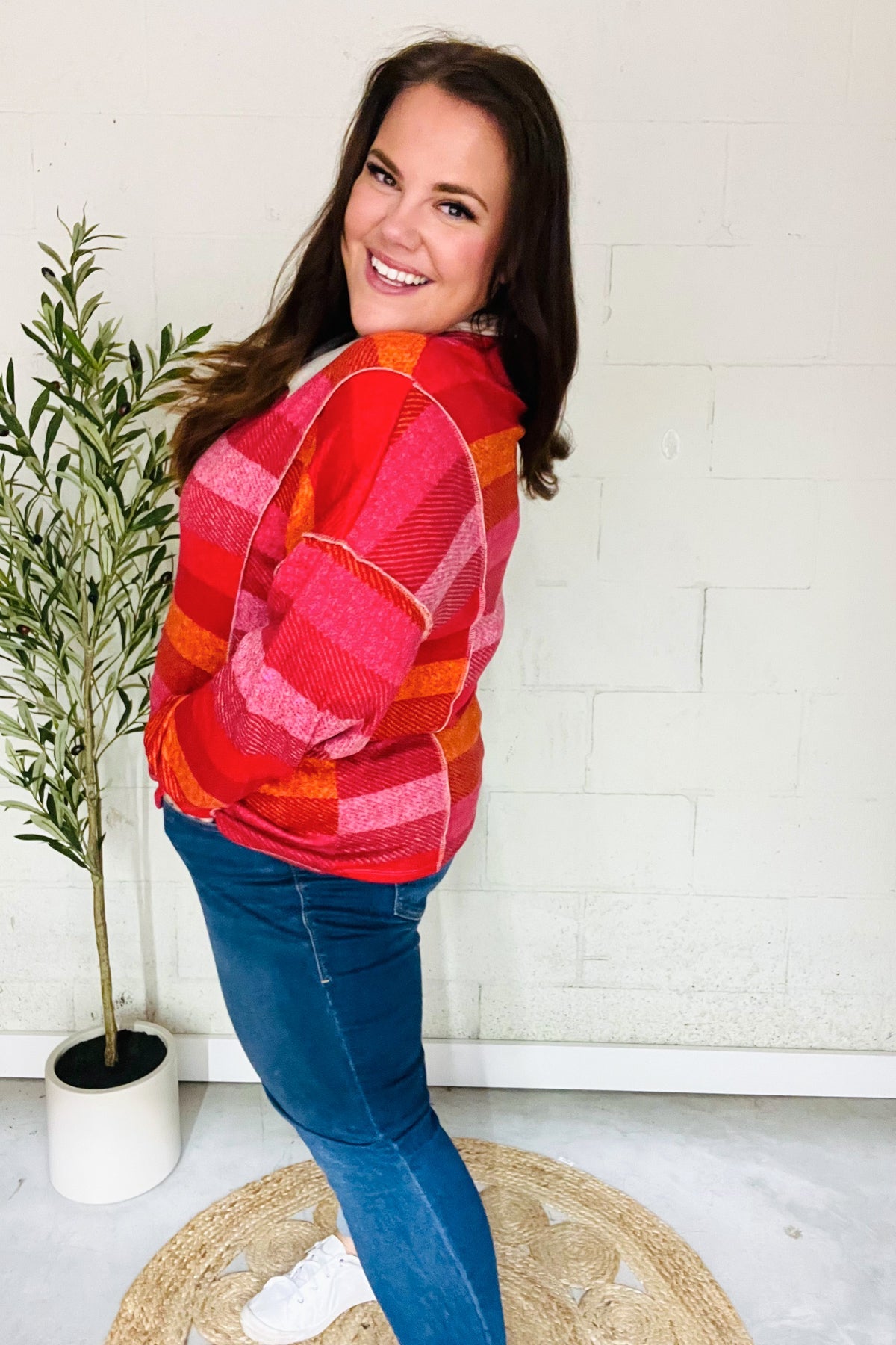 Bold Magenta Striped Button-Down Shirt with Placket Collar - Stylish Casual Wear for Work, Outings & Date Nights