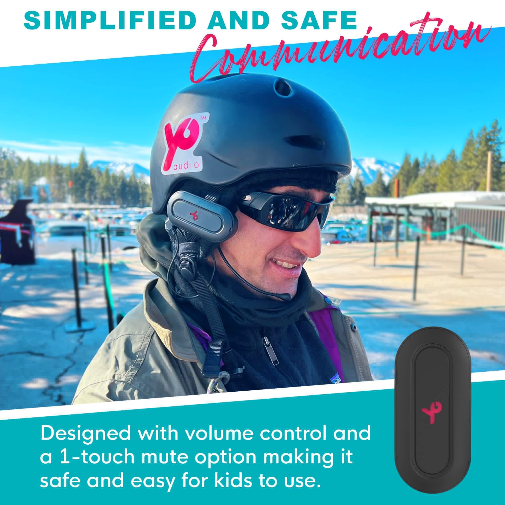 Bluetooth Intercom Headset for Outdoor Adventure Sports - 2000ft+ Wireless Range, Hands-Free Communication for Snowboarding, Skiing, Motorcycling, Biking & Climbing - Perfect for Group Rides, Mountain Adventures & Extreme Sports