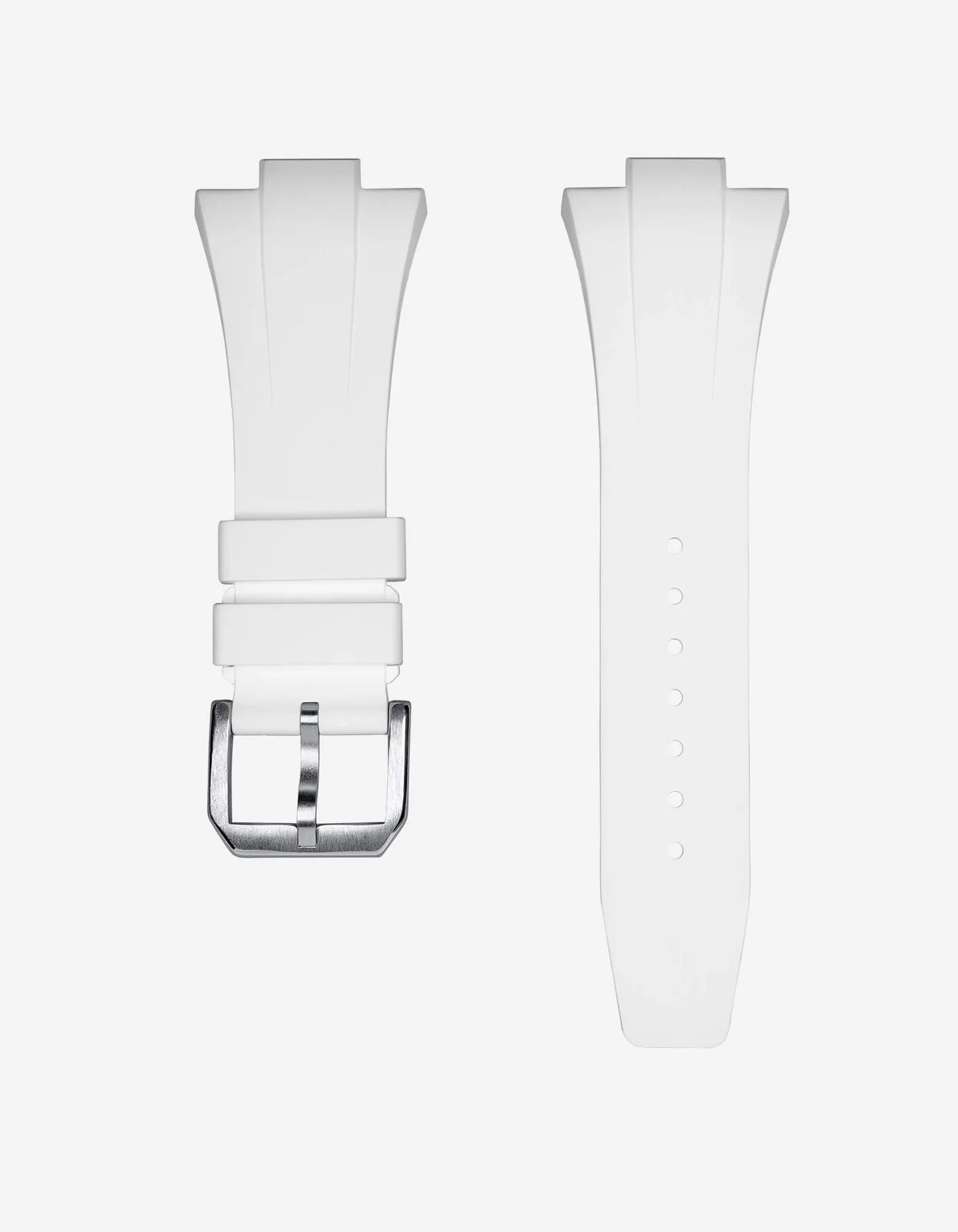 Premium FKM Rubber Strap Replacement for Tissot PRX Quartz 40mm Watch - White - Waterproof & Durable Watch Band for Sports, Swimming & Everyday Wear