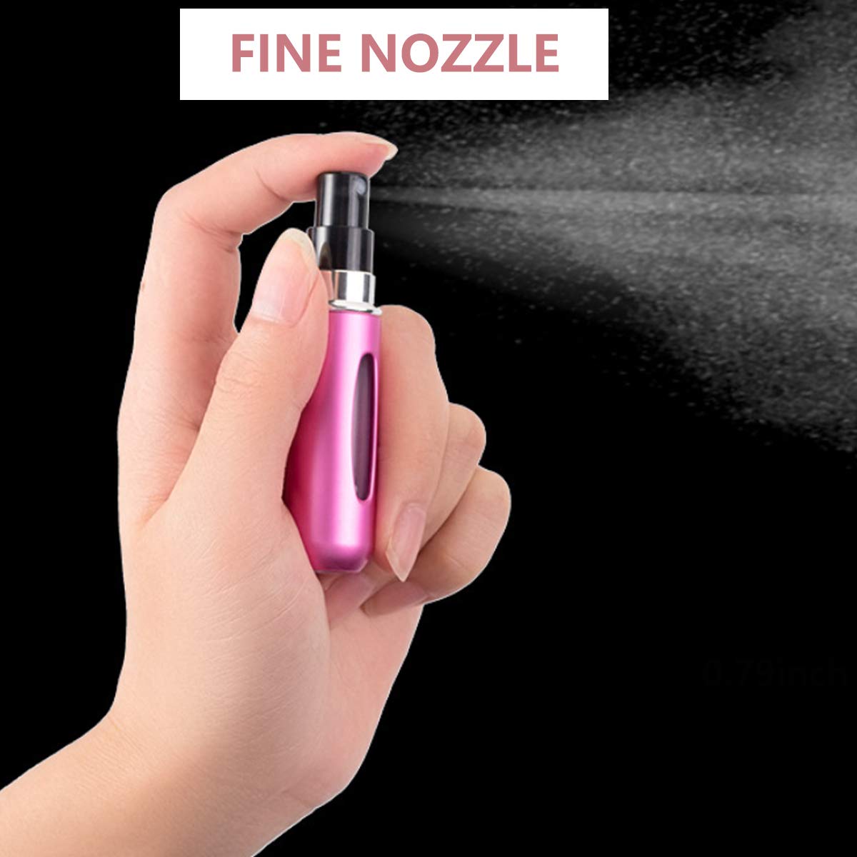 Portable Mini Refillable Perfume Atomizer Bottle - 4 Pack Travel Perfume Spray for Women & Men, Leak-Proof Scent Pump Case for Purse, Gym, Office & Vacation - Random Color PVC Perfume Bottles