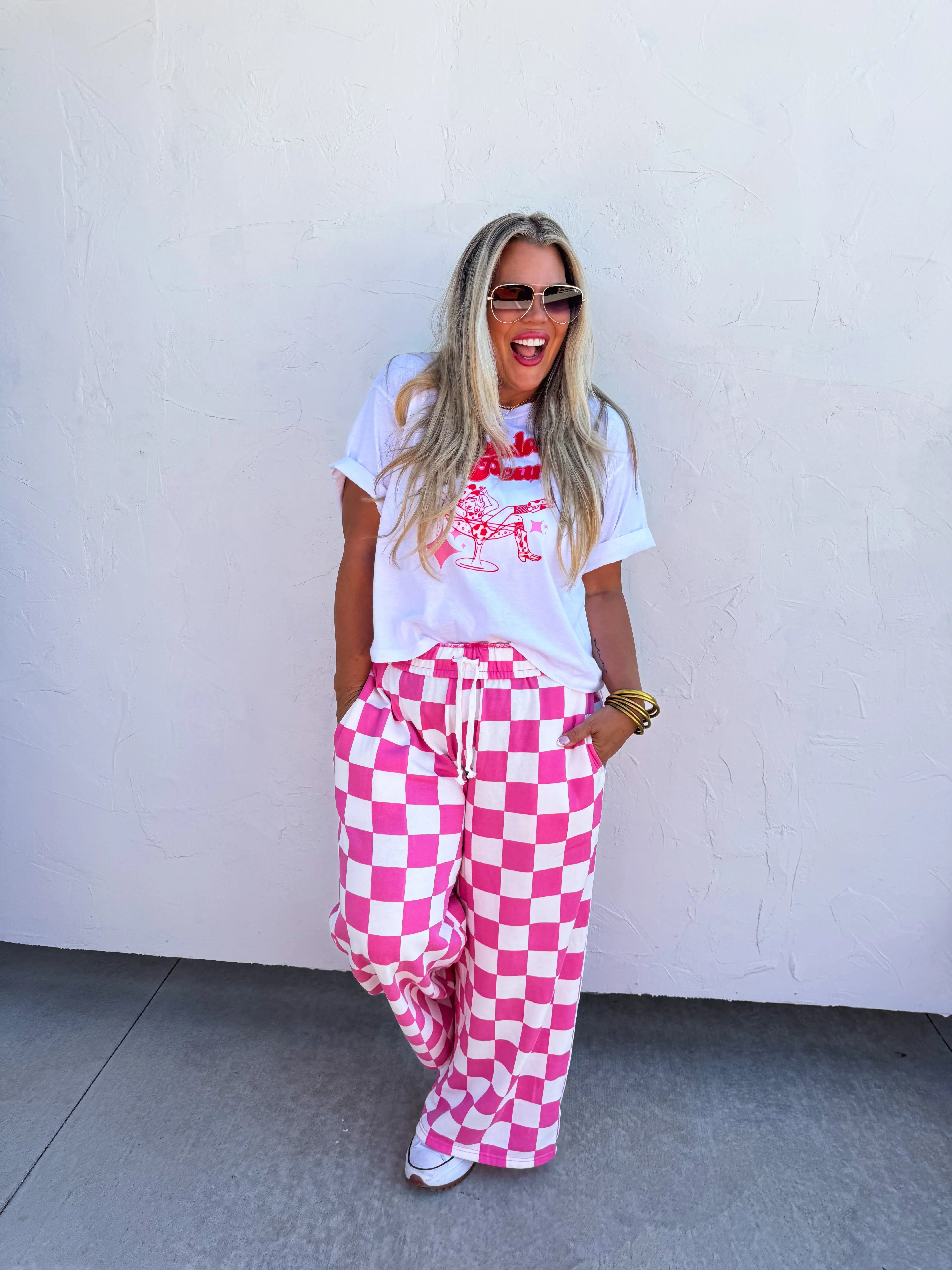 PREORDER: Girly Girl Wide Leg Joggers for Women - Soft Comfortable Lounge Pants in 3 Colors (Black, Pink, Gray) - Perfect for Yoga, Running Errands & Casual Wear