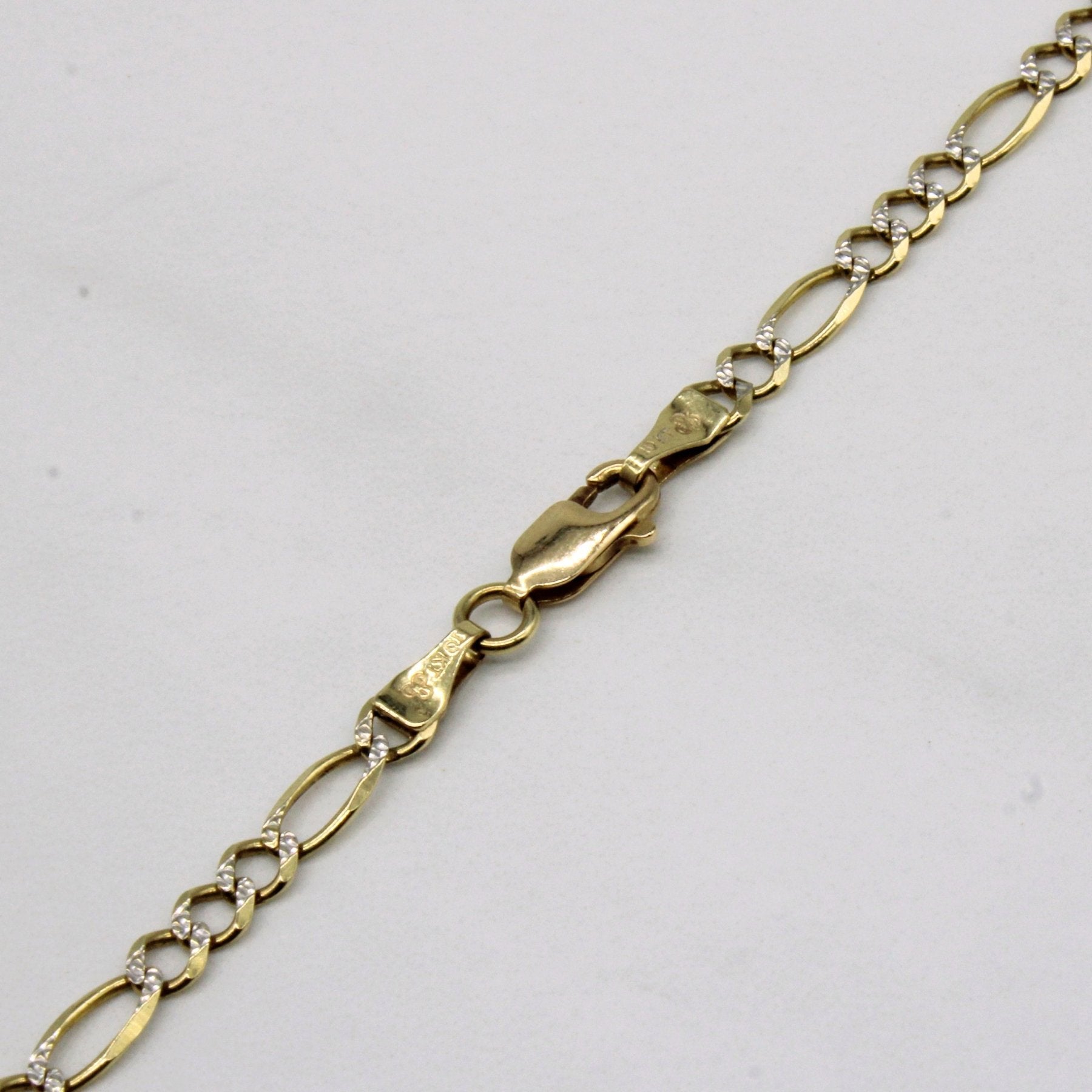 10K Two Tone Gold Figaro Chain Necklace 18 Inches - Elegant Jewelry for Men & Women, Perfect for Gifts, Parties, and Everyday Wear