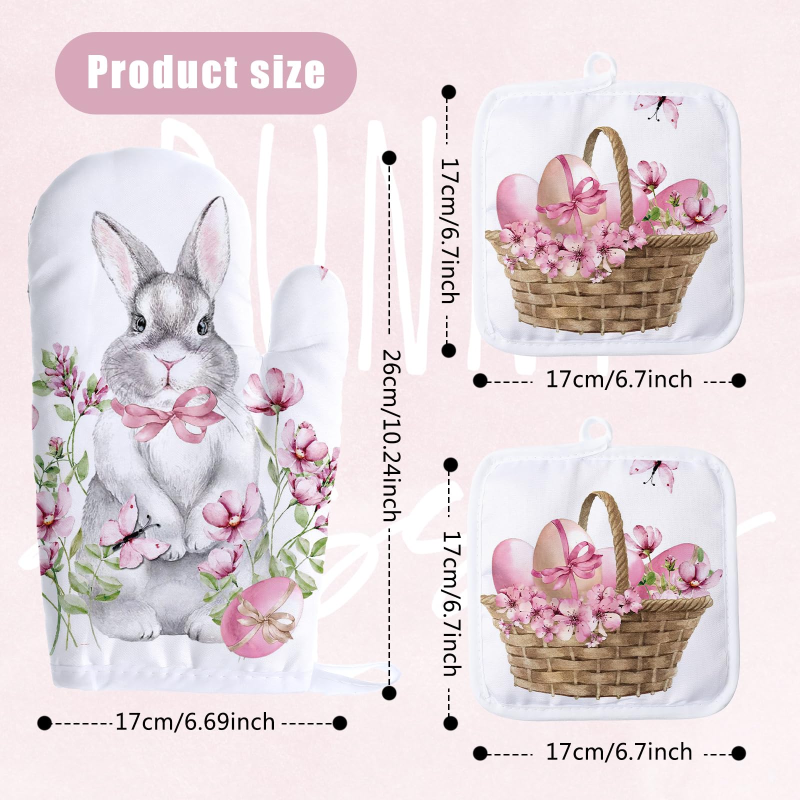 12-Piece Blank Sublimation Oven Mitts Set - Heat Resistant Gloves & Pot Holders for DIY Customization | Perfect for Kitchen, Baking, BBQ & Home Decor Gifts