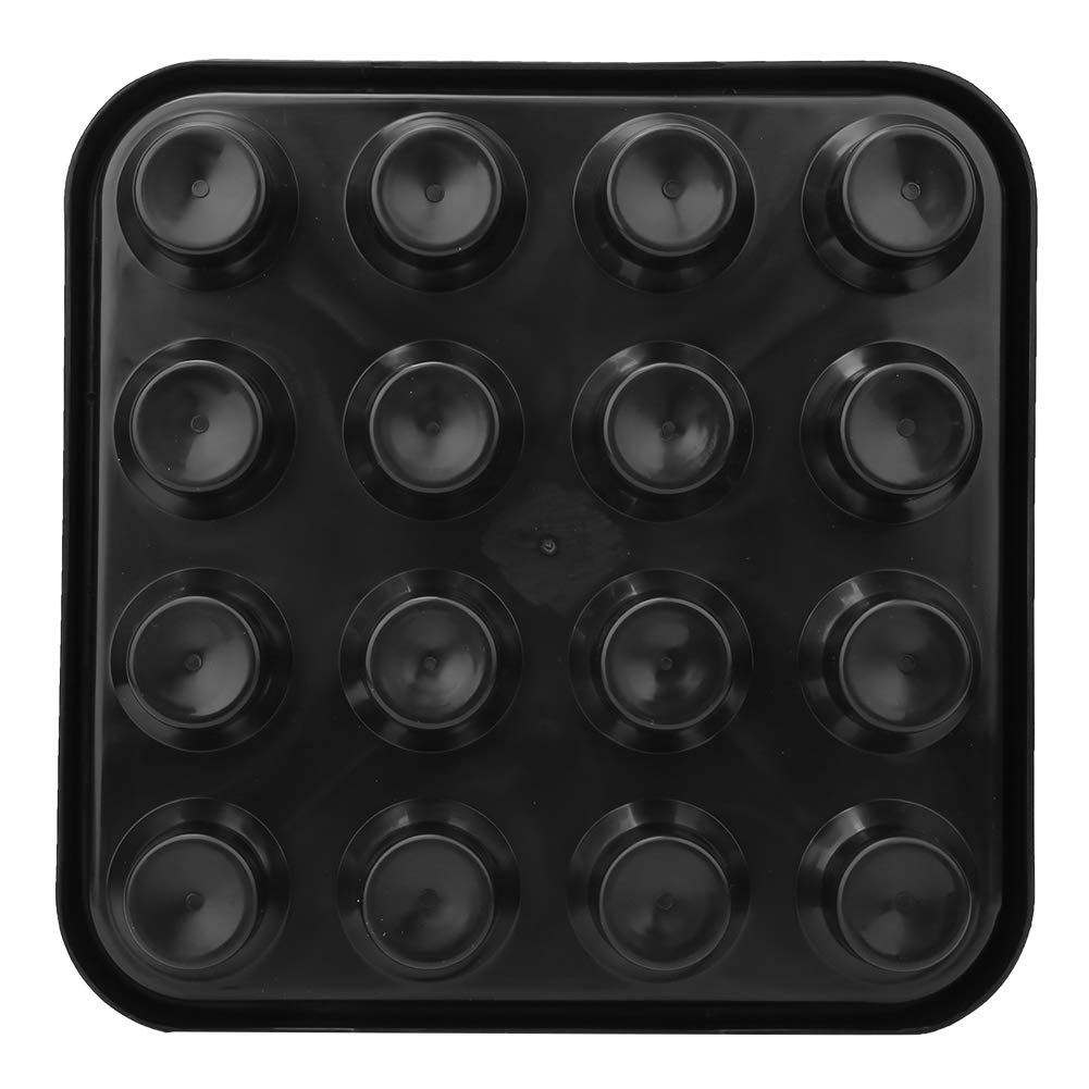 16-Ball Pool Ball Tray - Black Plastic Billiard Ball Holder & Storage Organizer for Pool, Snooker & Billiards | Perfect for Home Game Rooms, Bars & Pool Halls