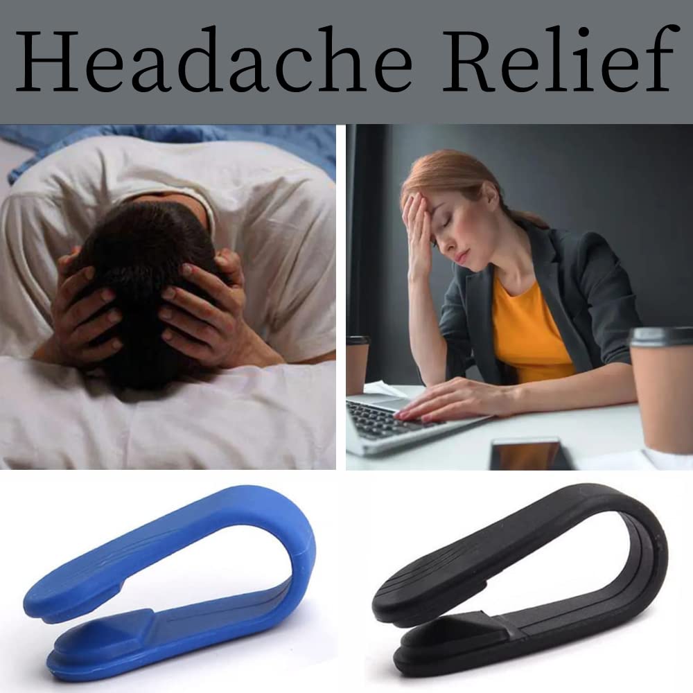 4 PCS Silicone Acupressure Clips for Migraine & Stress Relief - Hand Massage Therapy Device for Headache, Anxiety & Relaxation - Perfect for Home, Office & Travel Use