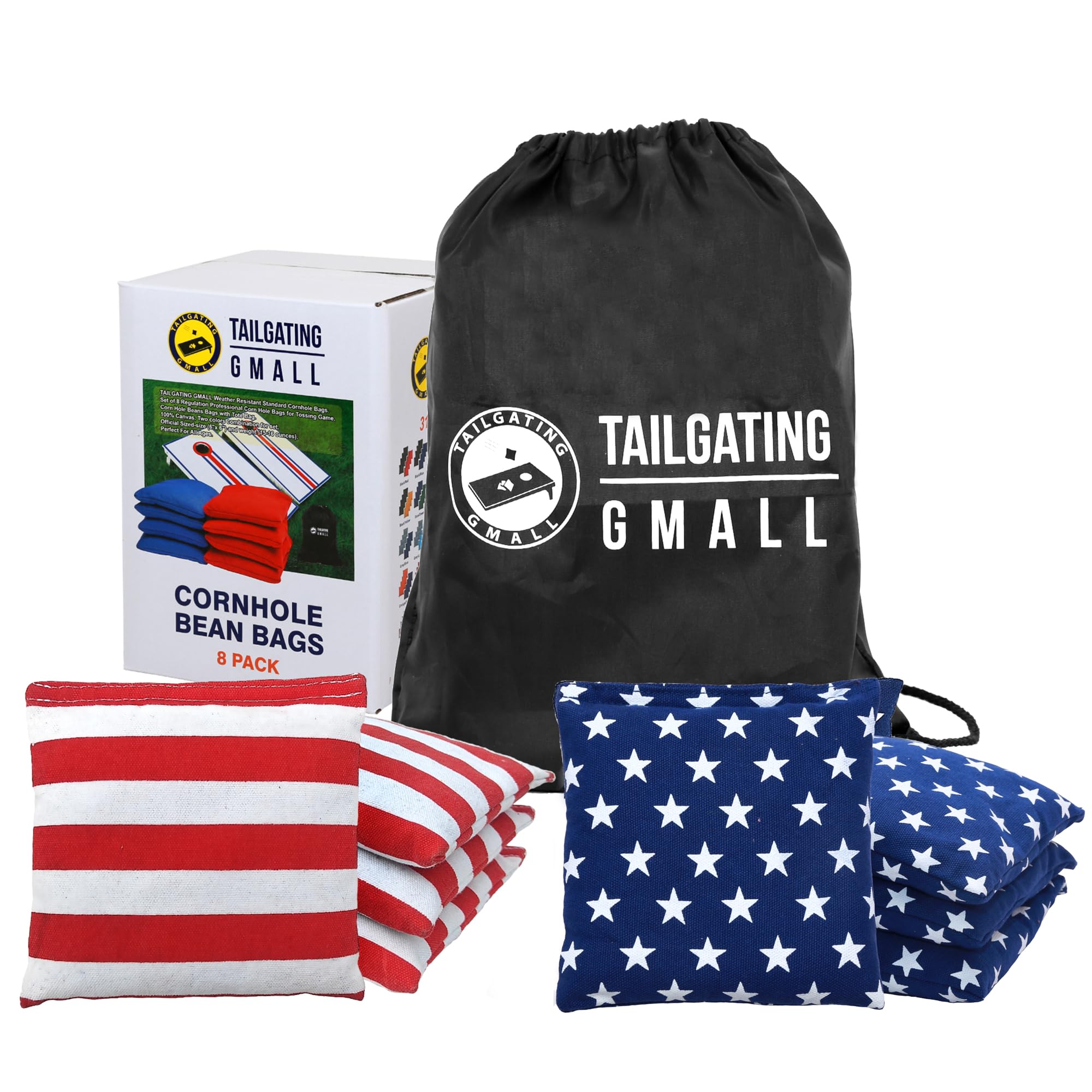 Professional Regulation Cornhole Bags Set of 8 - Weather Resistant Bean Bags for Corn Hole Game - Perfect for Backyard Parties, Tailgating & Outdoor Family Fun