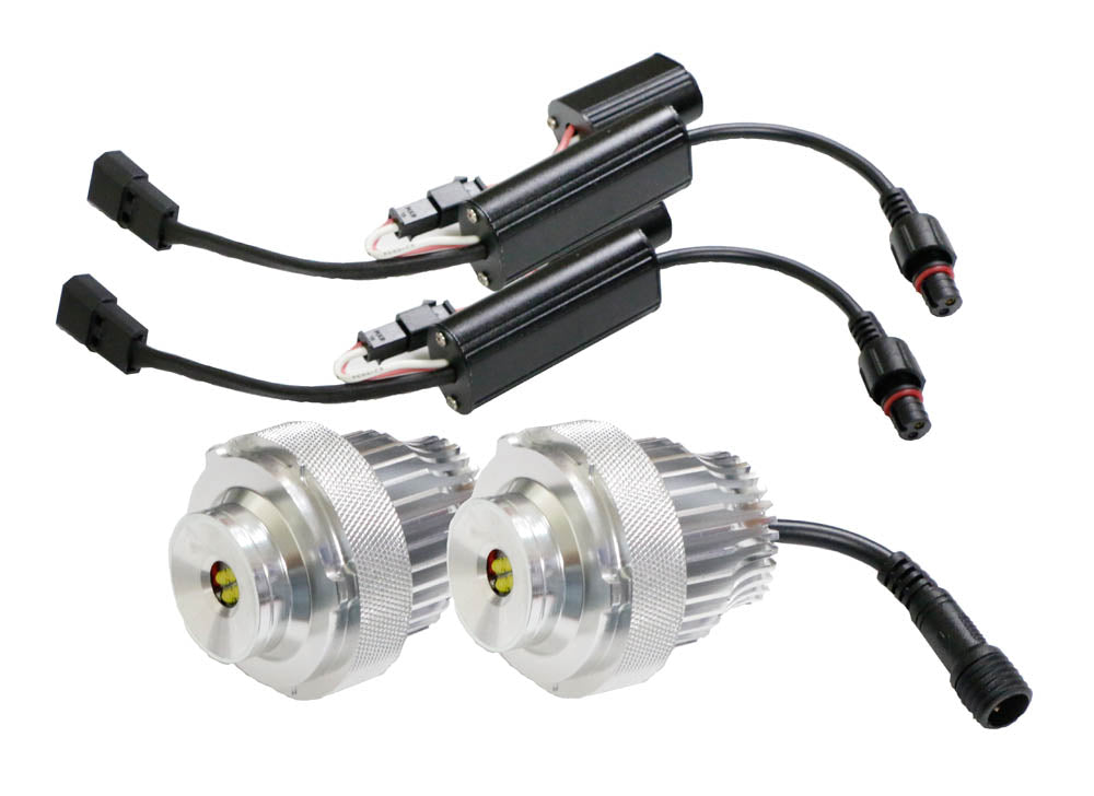 20W CREE LED BMW Angel Eyes Halo Ring Bulbs - Compatible with BMW E60 E61 LCI Halogen Trim - Upgrade Headlight Rings for Enhanced Night Driving & Custom Styling
