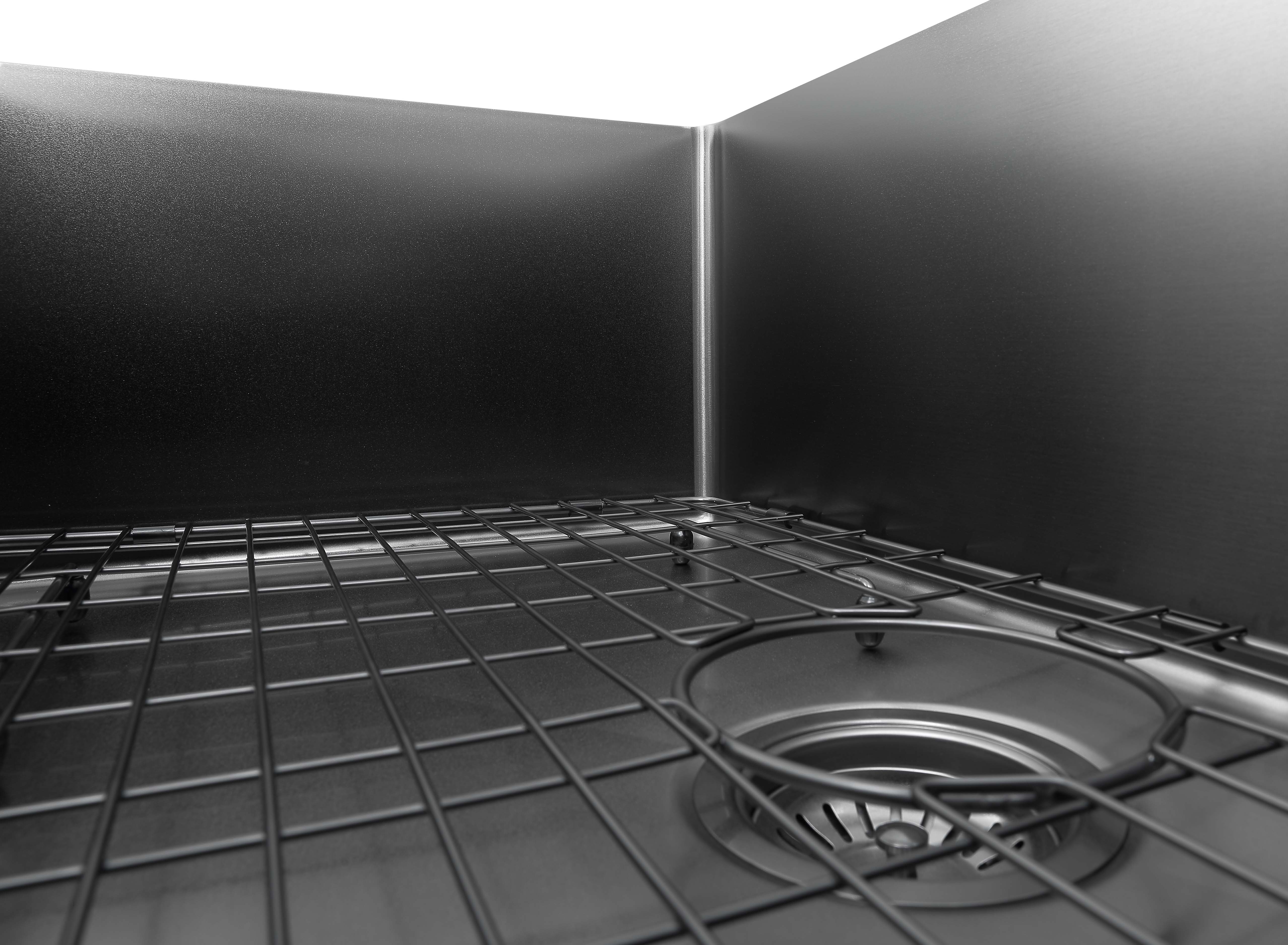 Prestige Series 30-Inch Undermount Single Bowl Stainless Steel Kitchen Sink with Grid & Strainer - Gunmetal PVD Nano Coating for Modern Kitchens & Restaurant Use