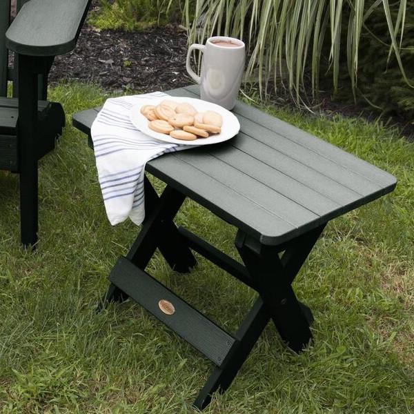 Portable Outdoor Folding Adirondack Side Table - Lightweight Patio Furniture for Camping, Beach, Garden & Poolside Use