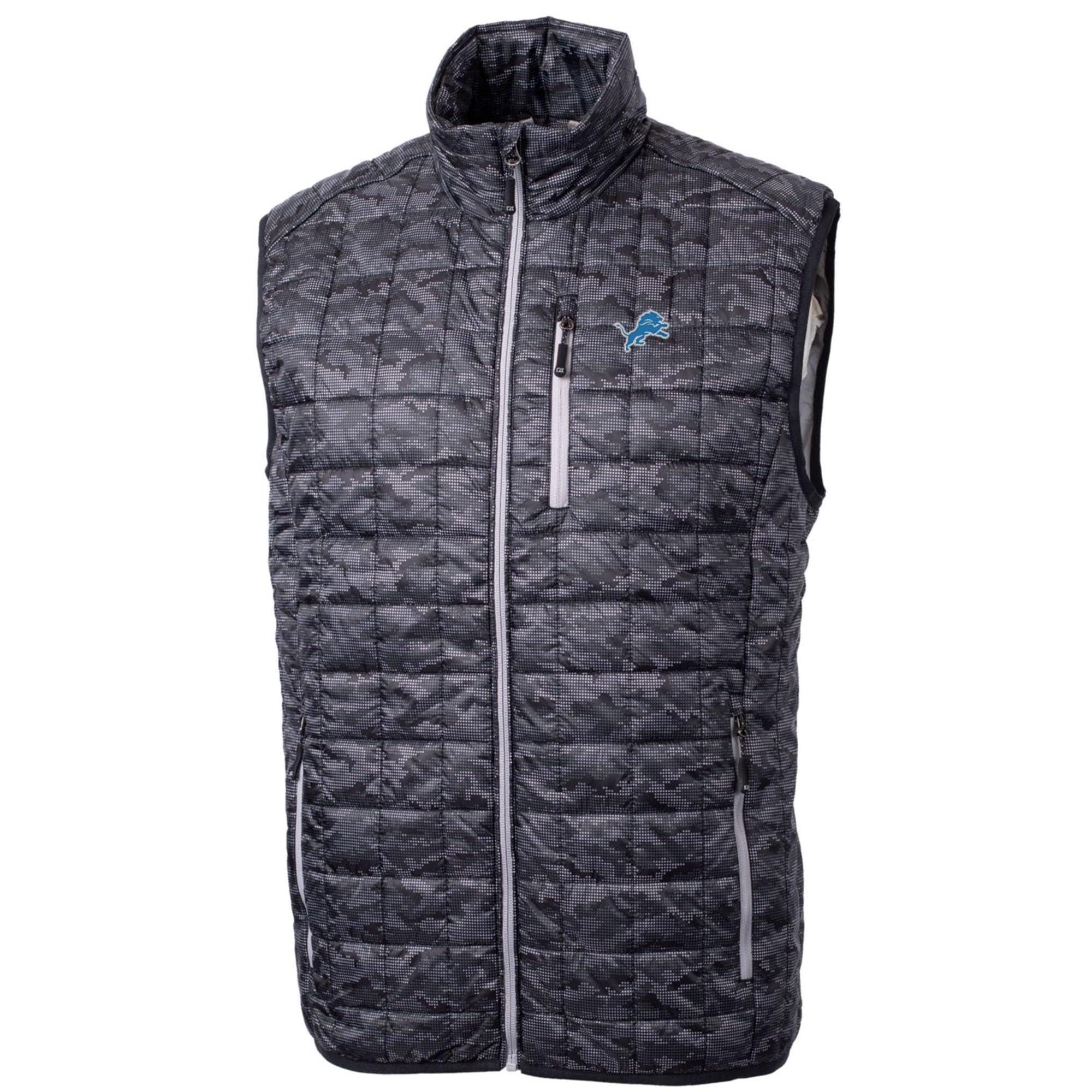 Cutter & Buck Men's NFL Rainier Printed Full-Zip Puffer Vest - Lightweight Insulated Jacket for Football Fans - Perfect for Tailgating, Outdoor Sports & Cold Weather