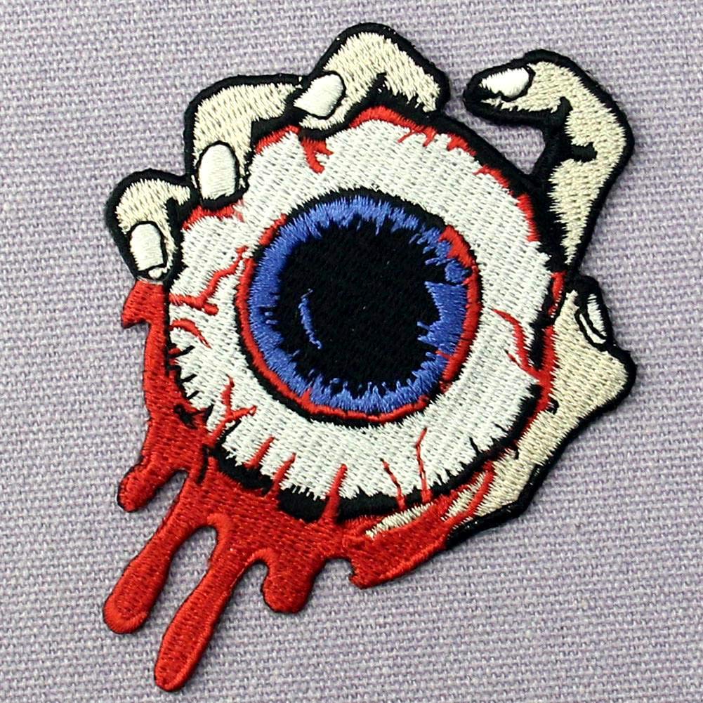 Blood Patch Embroidered Applique Badge - Iron On & Sew On Emblem for Jackets, Hats & DIY Crafts - Gothic Punk Style Fashion Accessories for Costumes, Biker Vests & Denim Customization