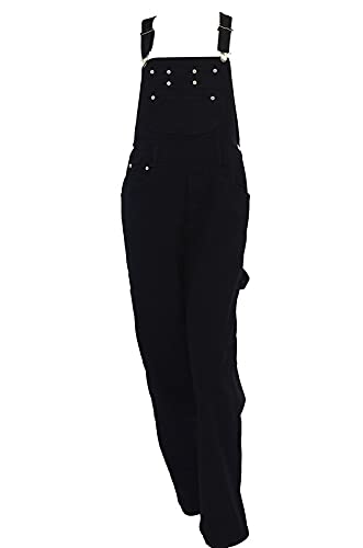 Eagle Blue Jeans Women's Black Denim Bib Overalls - X-Small Size for Casual Wear & Work Outfits | Comfortable Jumpsuit for Gardening, DIY Projects & Outdoor Activities