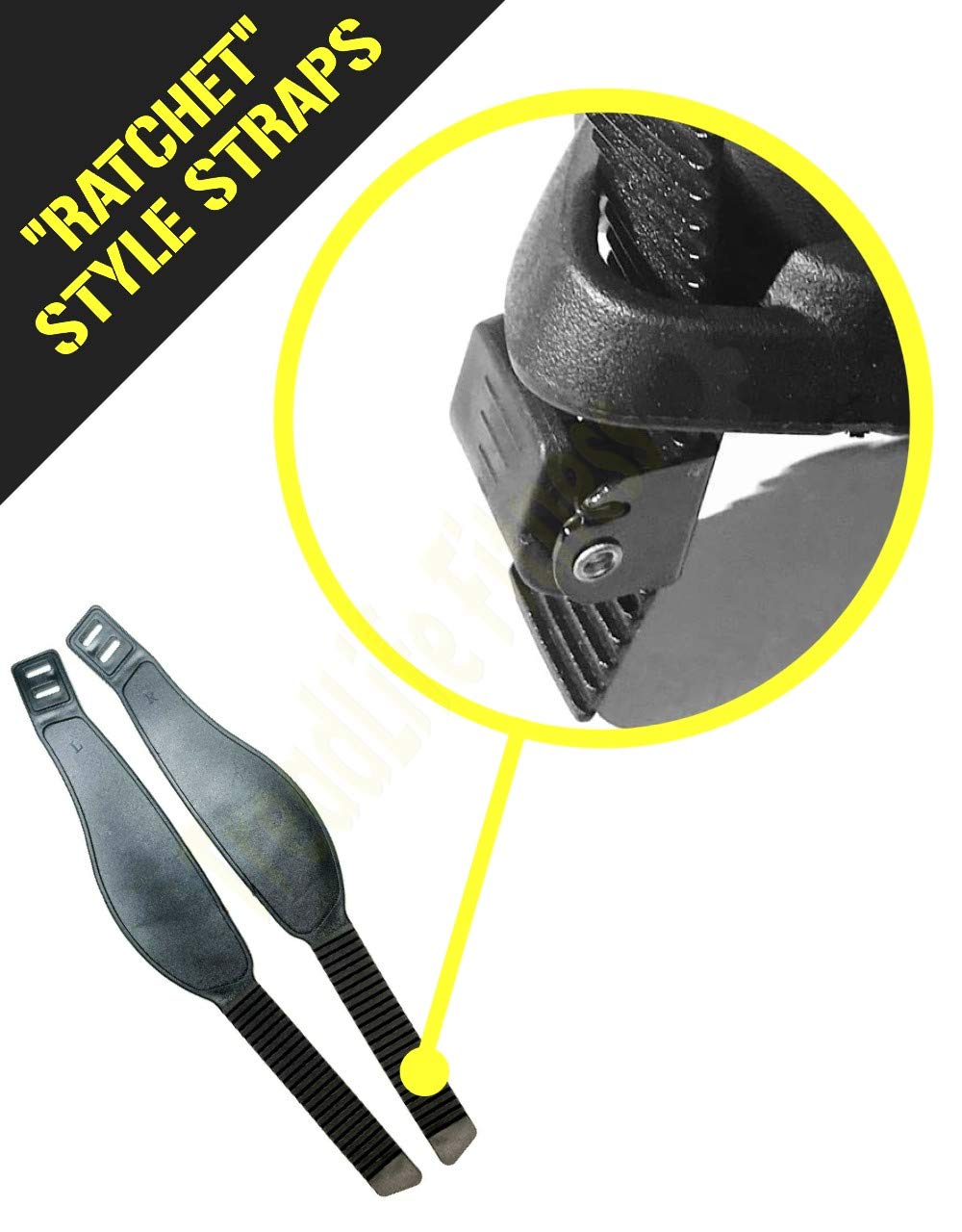 Exercise Bike Pedal Straps - Durable Replacement Straps for Indoor Cycling & Home Gym Equipment (1 Pair) - Perfect for Peloton, Spin Bikes & Stationary Bikes