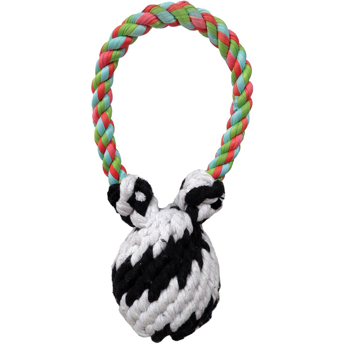 Super Scooch Squeaker Bear Rope Tug Dog Toy - Small 8-Inch Chew Toy for Puppies & Small Dogs - Interactive Play & Teeth Cleaning for Indoor & Outdoor Fun