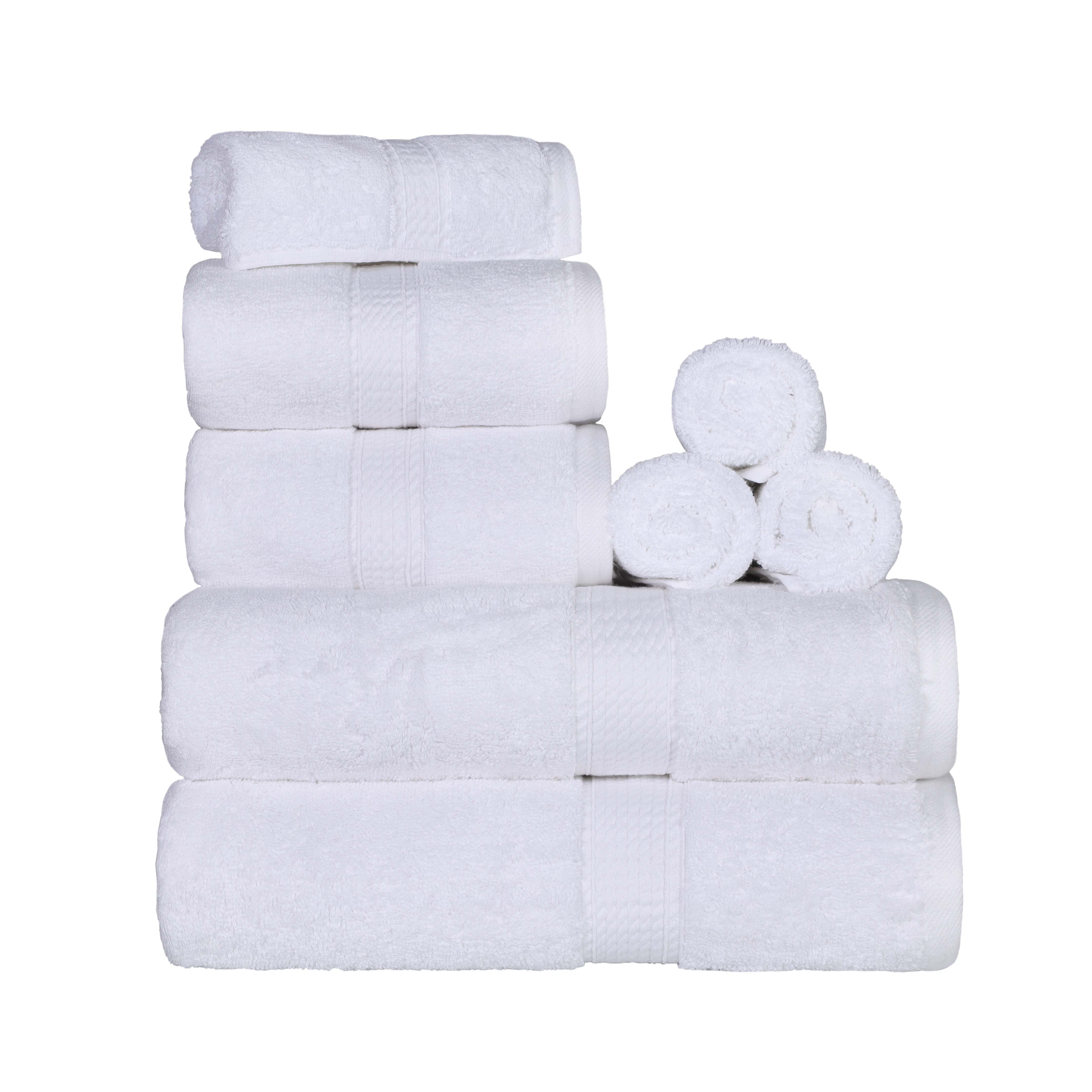 Premium 8-Piece Egyptian Cotton Towel Set - Ultra Soft, Heavyweight & Plush for Bath, Spa & Luxury Home Decor