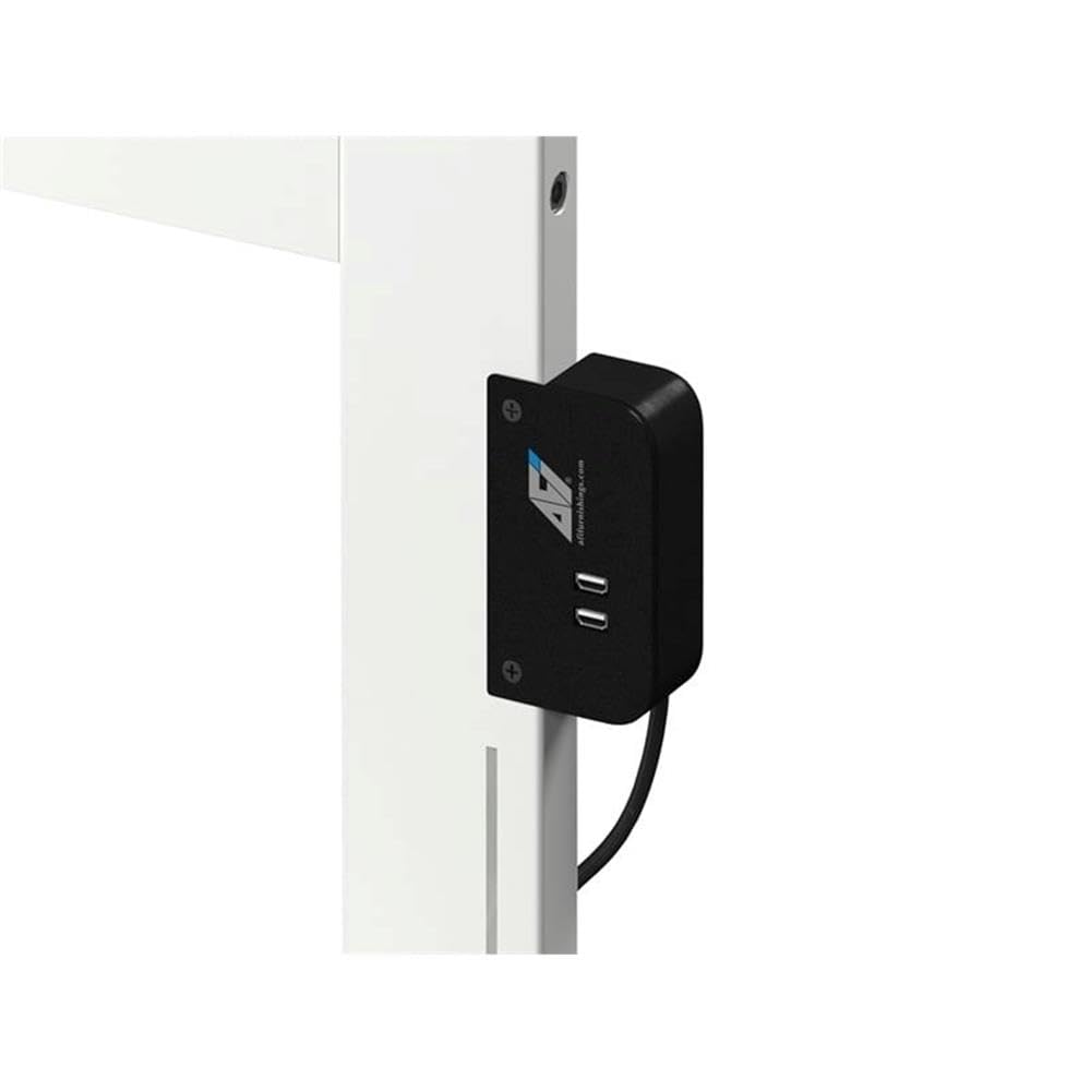 Pemberly Row Modern White Wood Full Panel Headboard with USB Charging Ports - Perfect for Bedroom Upgrade & Contemporary Home Decor