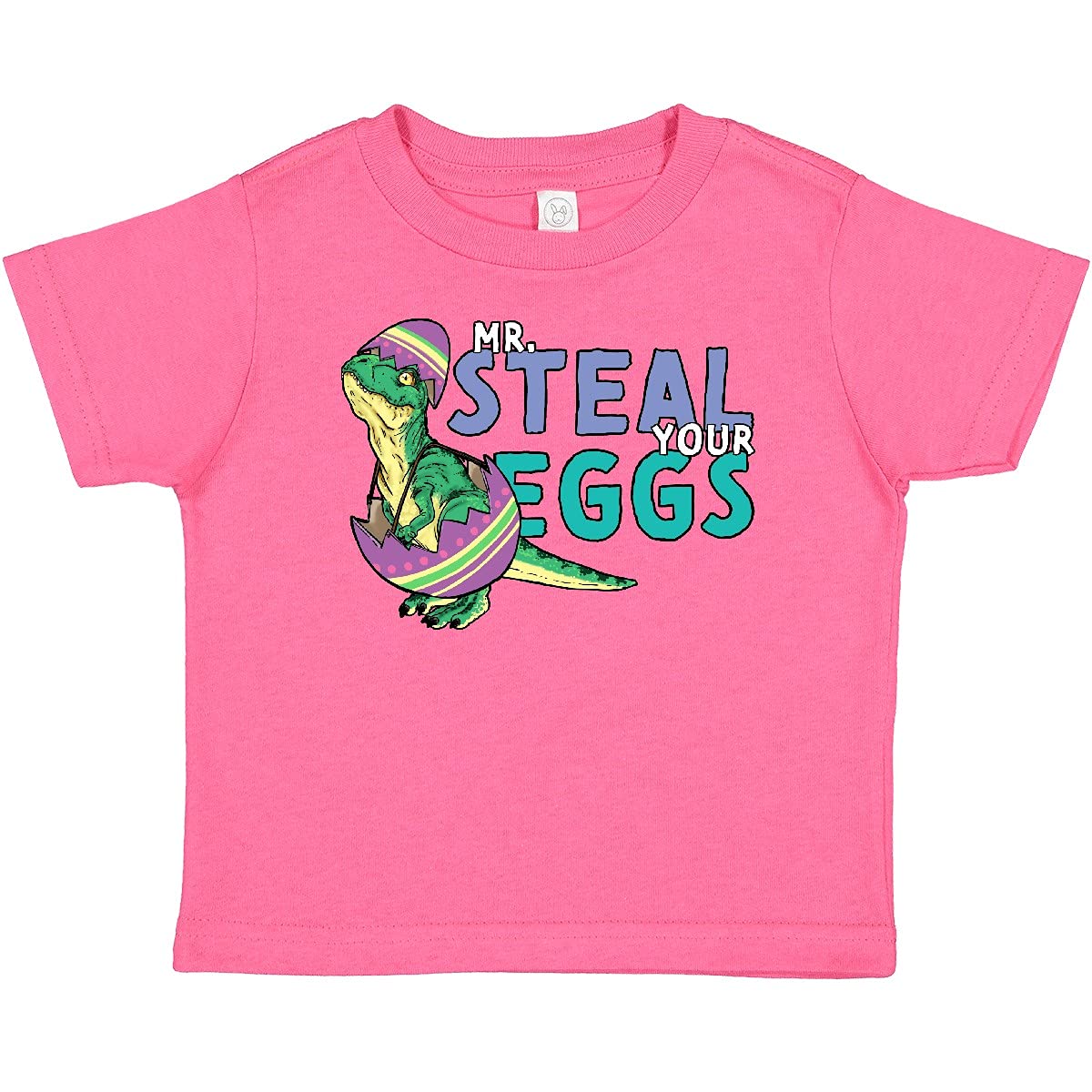 Inktastic Easter Baby T-Rex Disguised As Mr. Steal Your Eggs Graphic Baby T-Shirt - Cute Dinosaur Outfit for Easter Egg Hunt & Holiday Photos