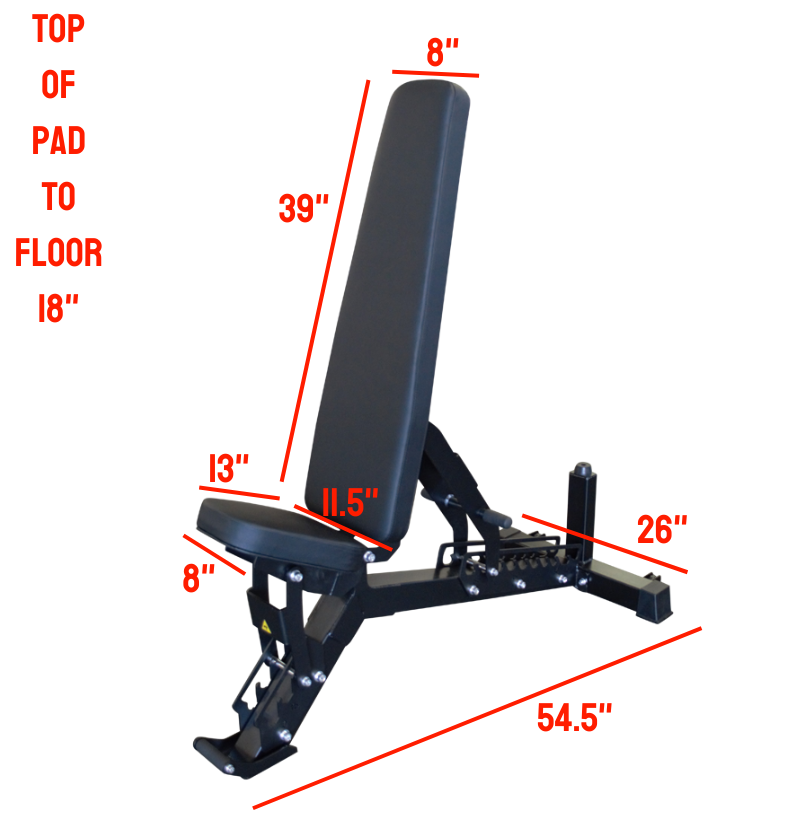 Monster 3-in-1 Weight Bench for Home Gym - Adjustable Strength Training Equipment for Full Body Workout | Perfect for Small Spaces & Strength Building