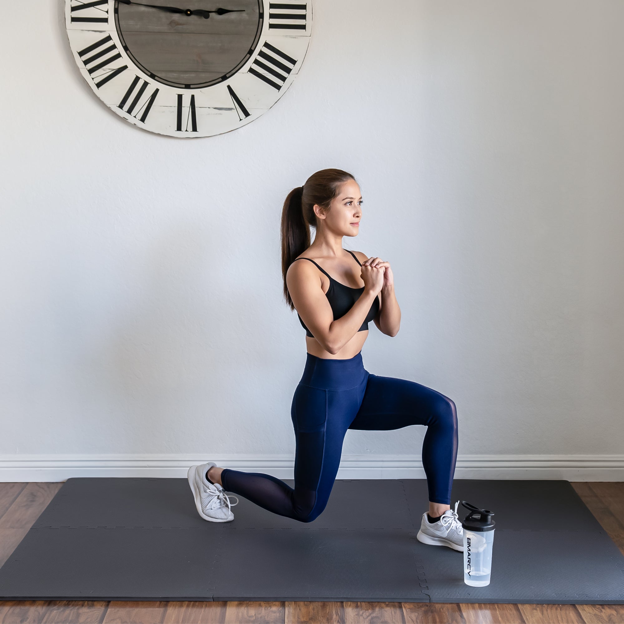 Premium High-Impact Flooring Mat - Marcy MAT 20 Exercise & Gym Floor Protection for Home & Commercial Use - Shock Absorbent, Durable & Non-Slip Workout Mat for Weightlifting, Cardio & Fitness Training