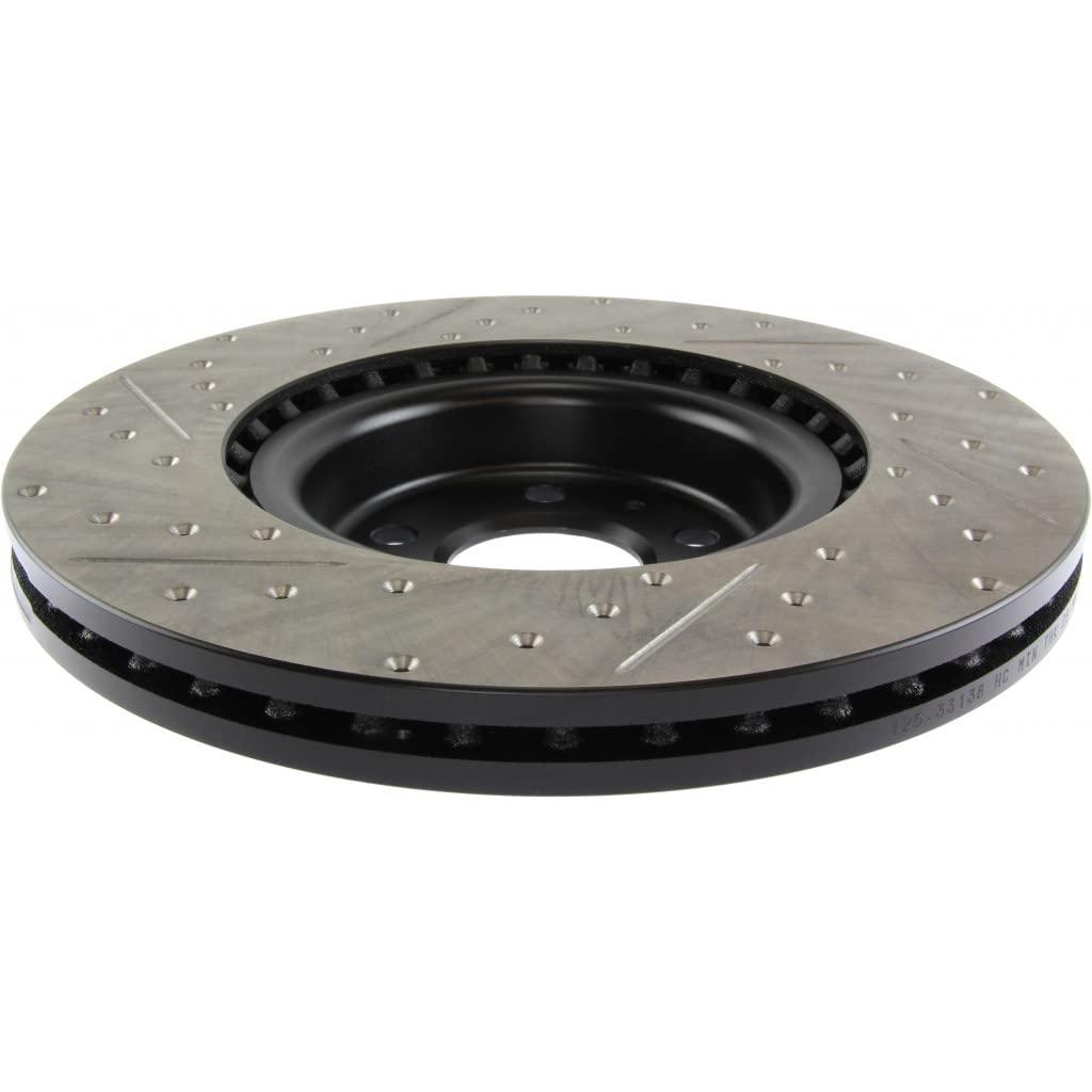 StopTech Slotted & Drilled Sport Brake Rotors for Audi A7 Quattro 2012-2018 | High-Performance Braking | Perfect for Track Days & Street Driving | 127.33138L