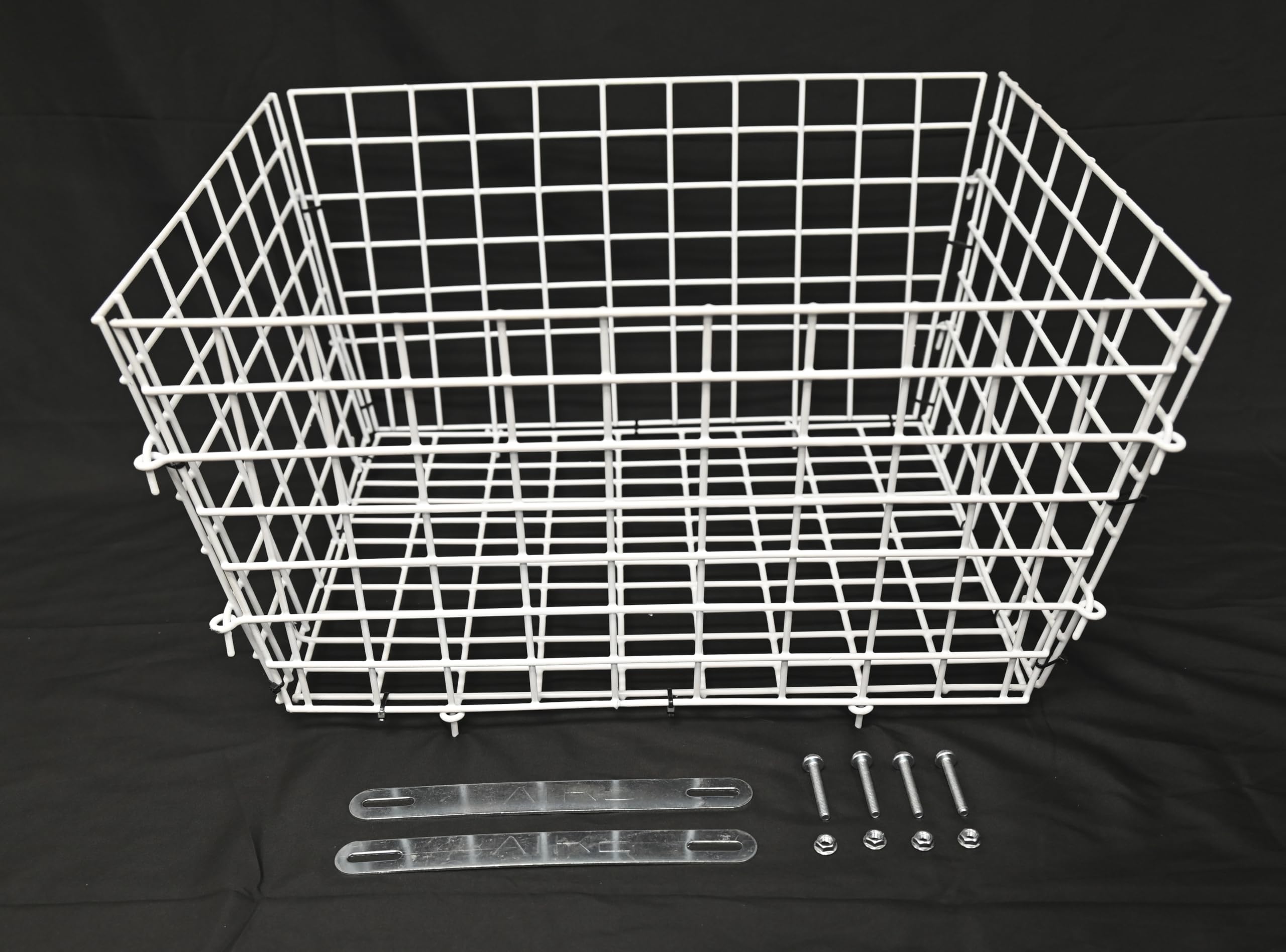 **Adult Tricycle Rear Basket - Large White Steel Cargo Basket for Groceries, Shopping & Outdoor Adventures**