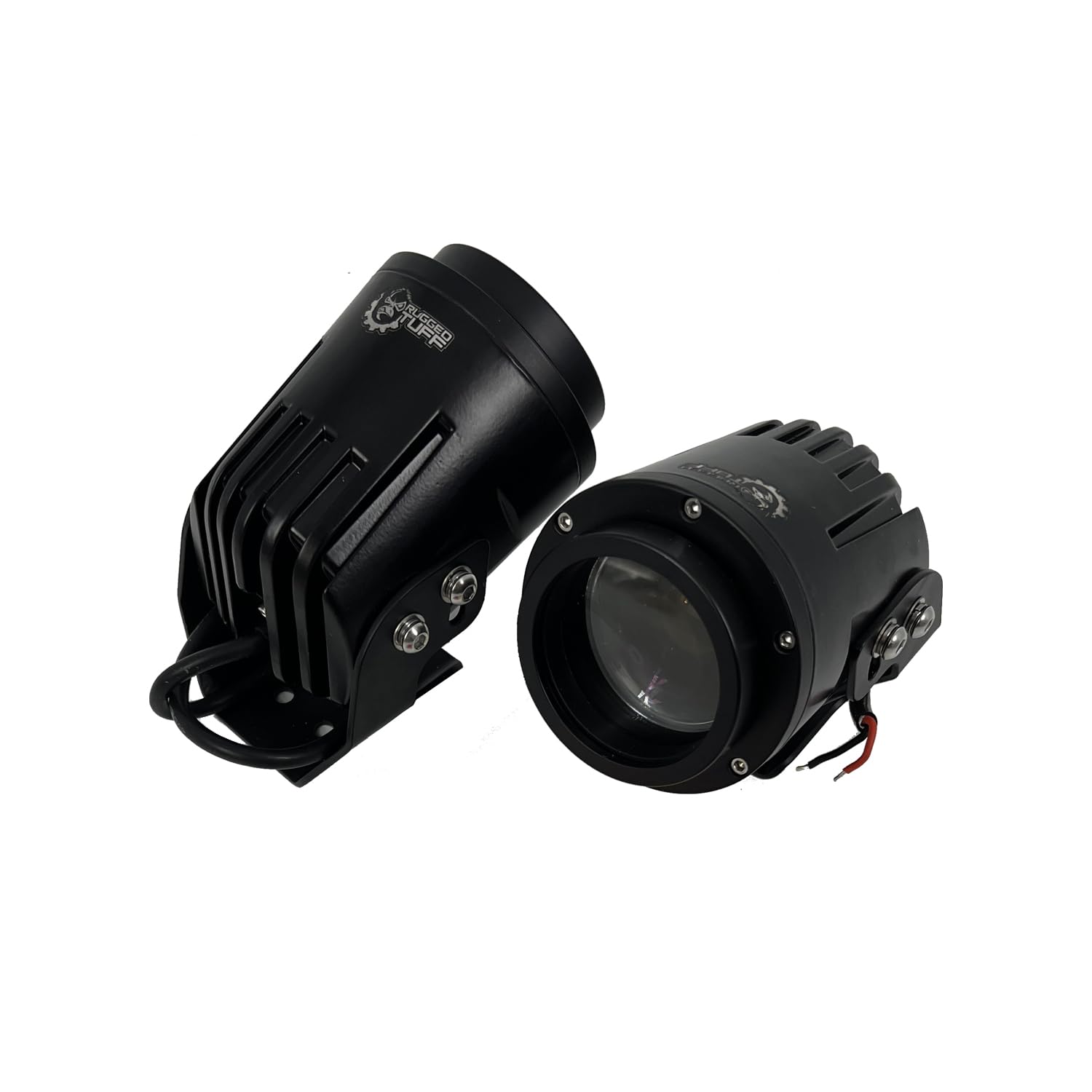 Rugged TUFF SkyTracer Spot Beam Light Pod Whip Lights - 2-Piece Set with 4 Color Lenses for ATV, UTV, Dune Buggies, Side-by-Sides, Trucks, SUVs | Perfect for Off-Roading, Overlanding, Rock Crawling, Marine Boats & Night Adventures