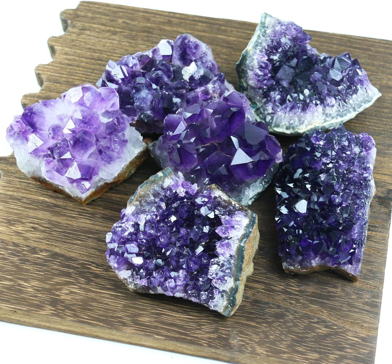 Natural Raw Amethyst Crystal Clusters for Witchcraft & Healing - 0.5 Lb Amethyst Geode Cave Stones - Spiritual Meditation, Home Decor, Reiki Energy Work & Gift Ideas