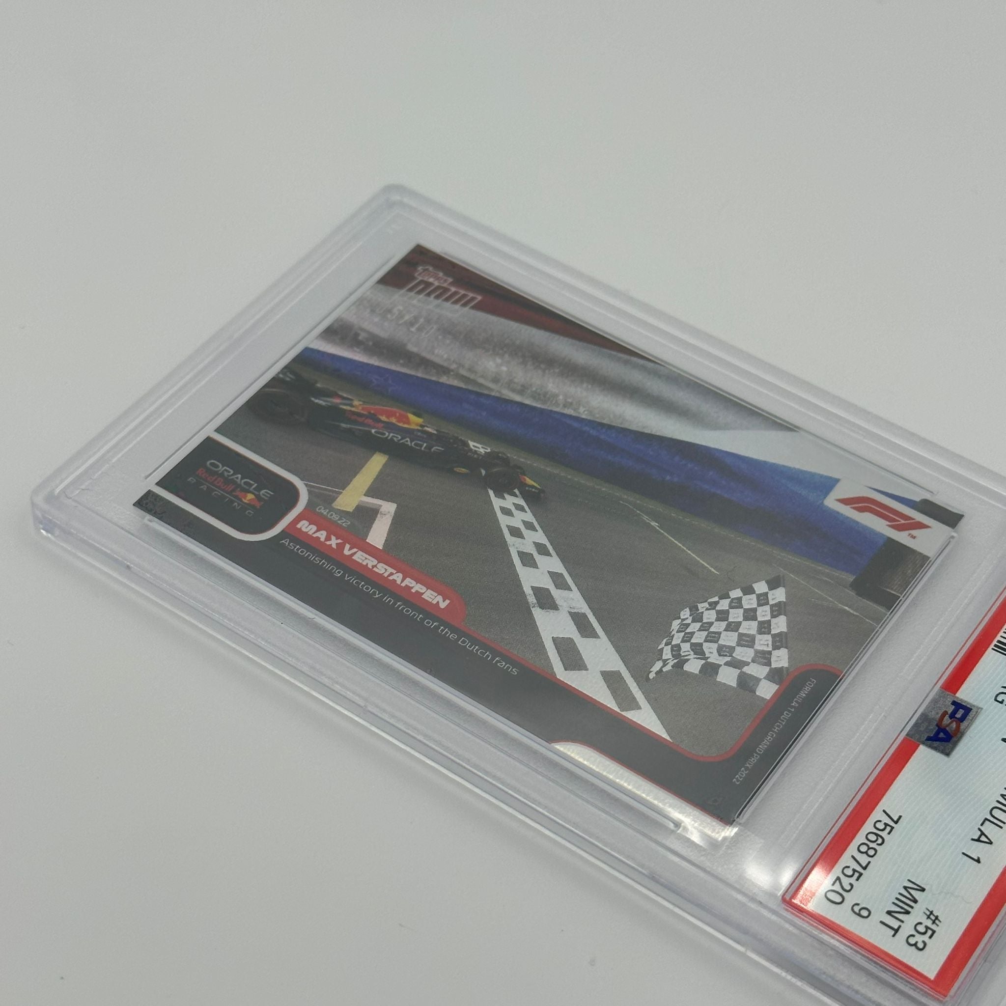 PSA 9 Graded 2005/10 Max Verstappen #53 Rainbow Foil Trading Card - Dutch GP Victory Commemorative - Perfect for F1 Collectors & Motorsport Memorabilia Displays