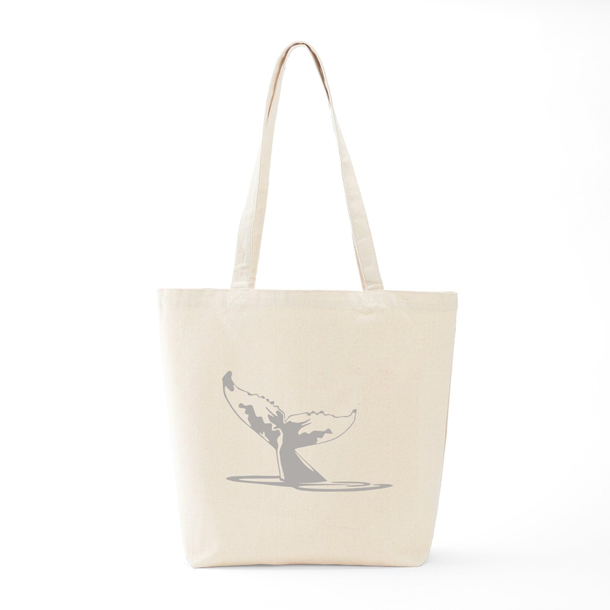 Humpback Whale Tail Canvas Tote Bag - Eco-Friendly Reusable Shopping Bag for Groceries, Beach & Everyday Use