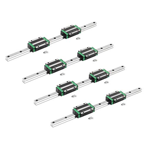 20mm HGW20 CNC Square Linear Guide Rail Kit - 4Pcs 104.33 inch (2650mm) Rails + 8Pcs HGW20-HA Carriage Sliders - Precision Linear Motion System for 3D Printers, CNC Machines, Laser Cutters and DIY Projects