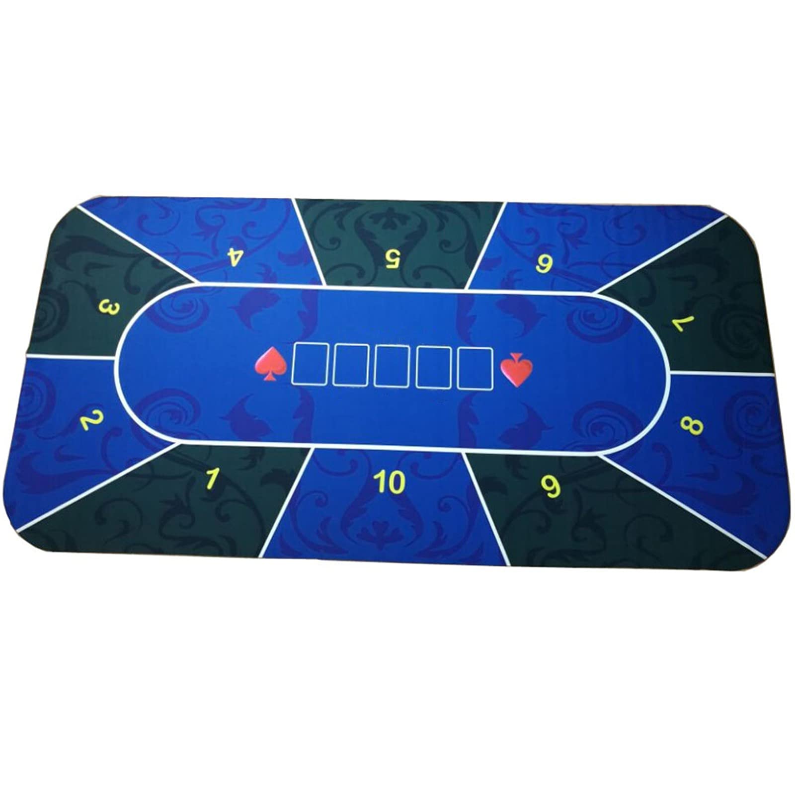Professional Poker Table Felt Cover - Portable Rubber Poker Mat for Casino Games, Blackjack & Card Playing | Round Poker Table Top Layout (Color: C) - Perfect for Home Game Nights, Poker Parties & Casino-Themed Events