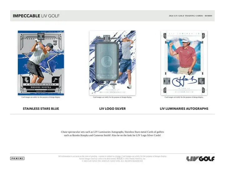2024 Panini Impeccable LIV Golf Hobby Box - Premium Trading Cards Collection for Golf Enthusiasts & Collectors - Perfect for Gifts, Tournaments, and Sports Memorabilia Displays