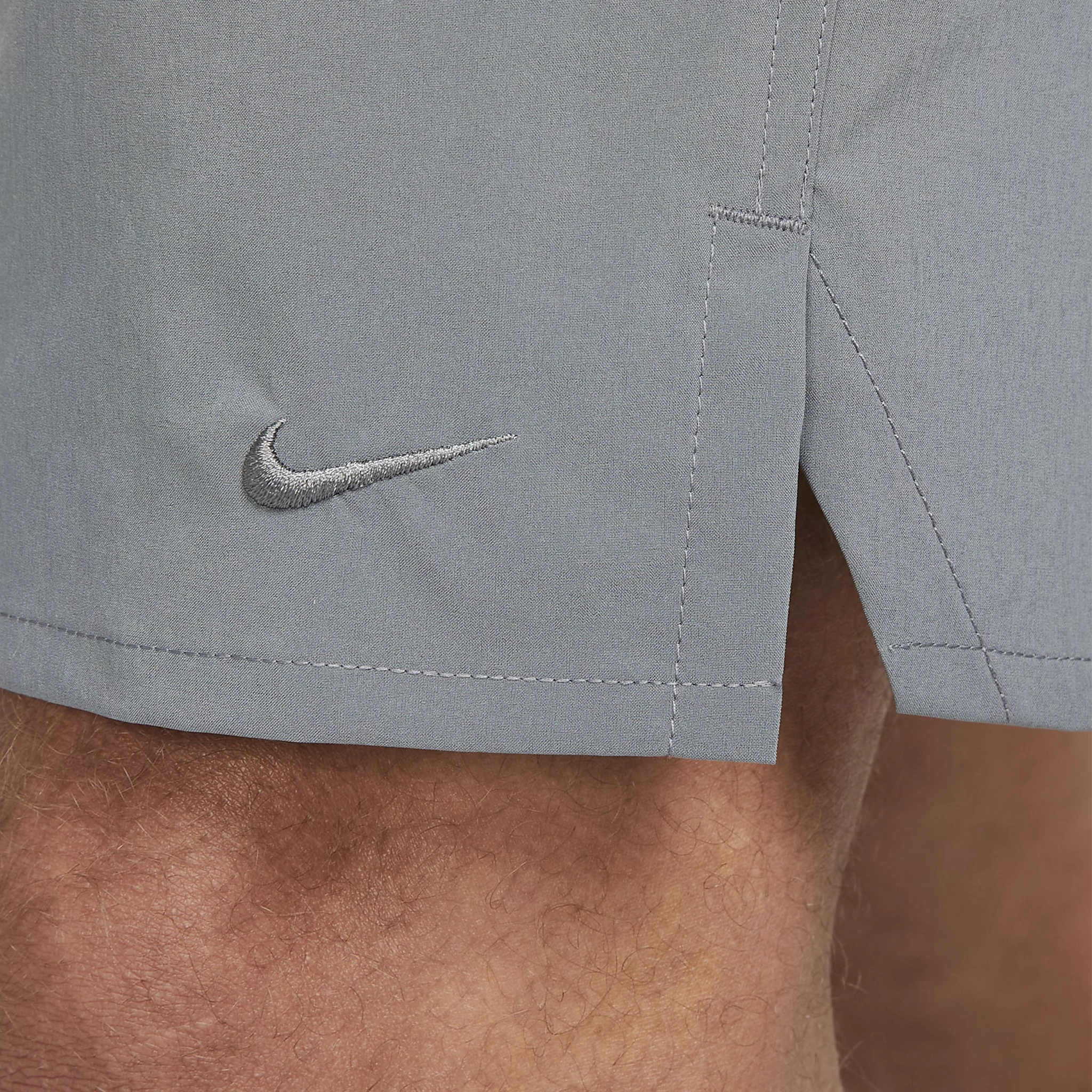 Nike Challenger 9 Inch Grey Running Shorts for Men - Lightweight Athletic Gym Workout Shorts with Pockets - Perfect for Jogging, Training & Casual Wear