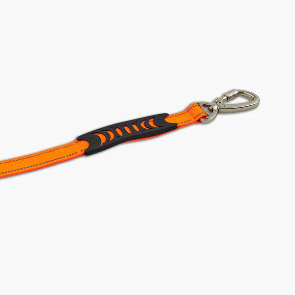 Dog Friendly Co. Classic Reflective Dog Leash - High Visibility Orange for Night Walks & Outdoor Safety