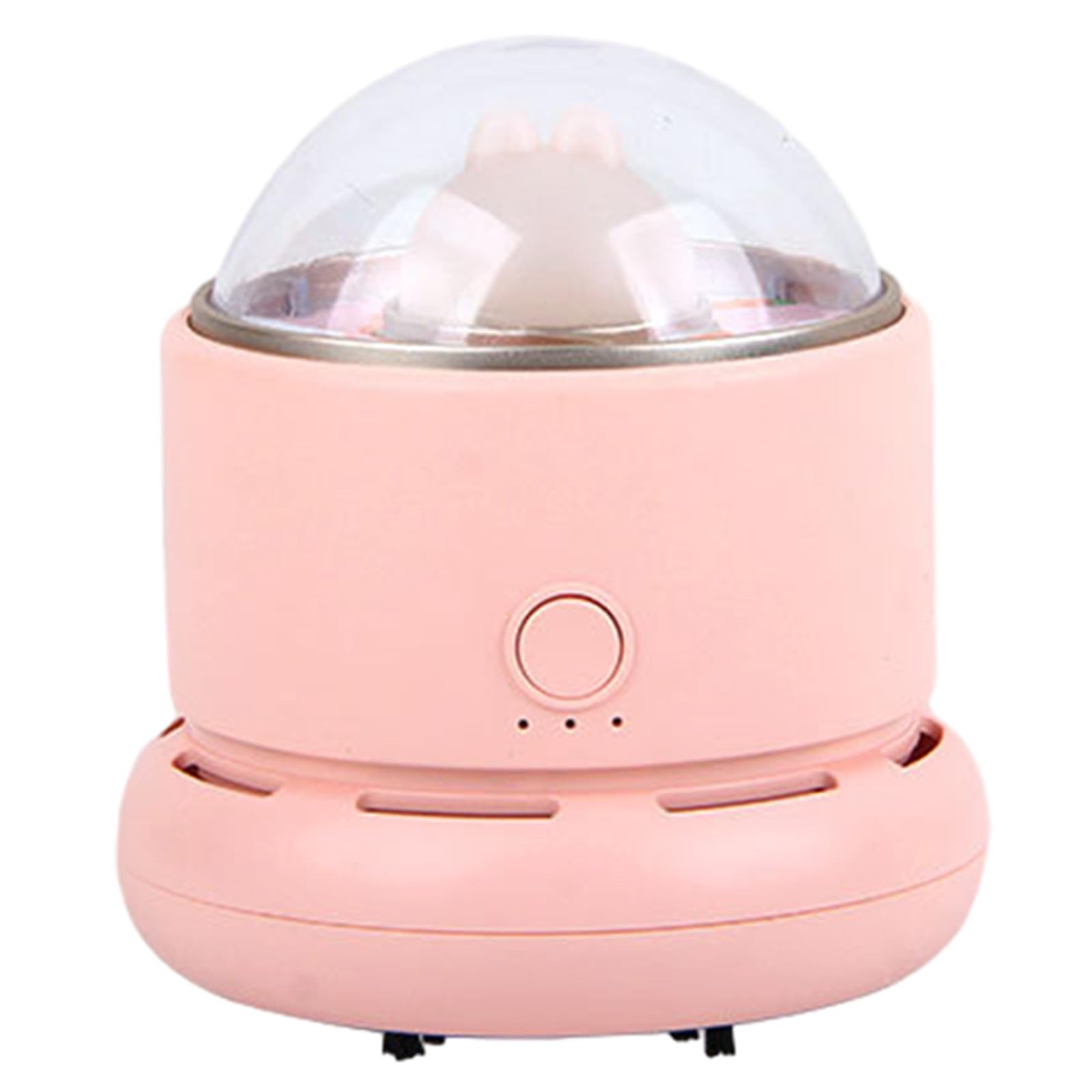 2-in-1 Mini Vacuum Cleaner with Night Light - Portable Dust Sweeper for Desk, Keyboard & Car (Pink) | Home & Office Use