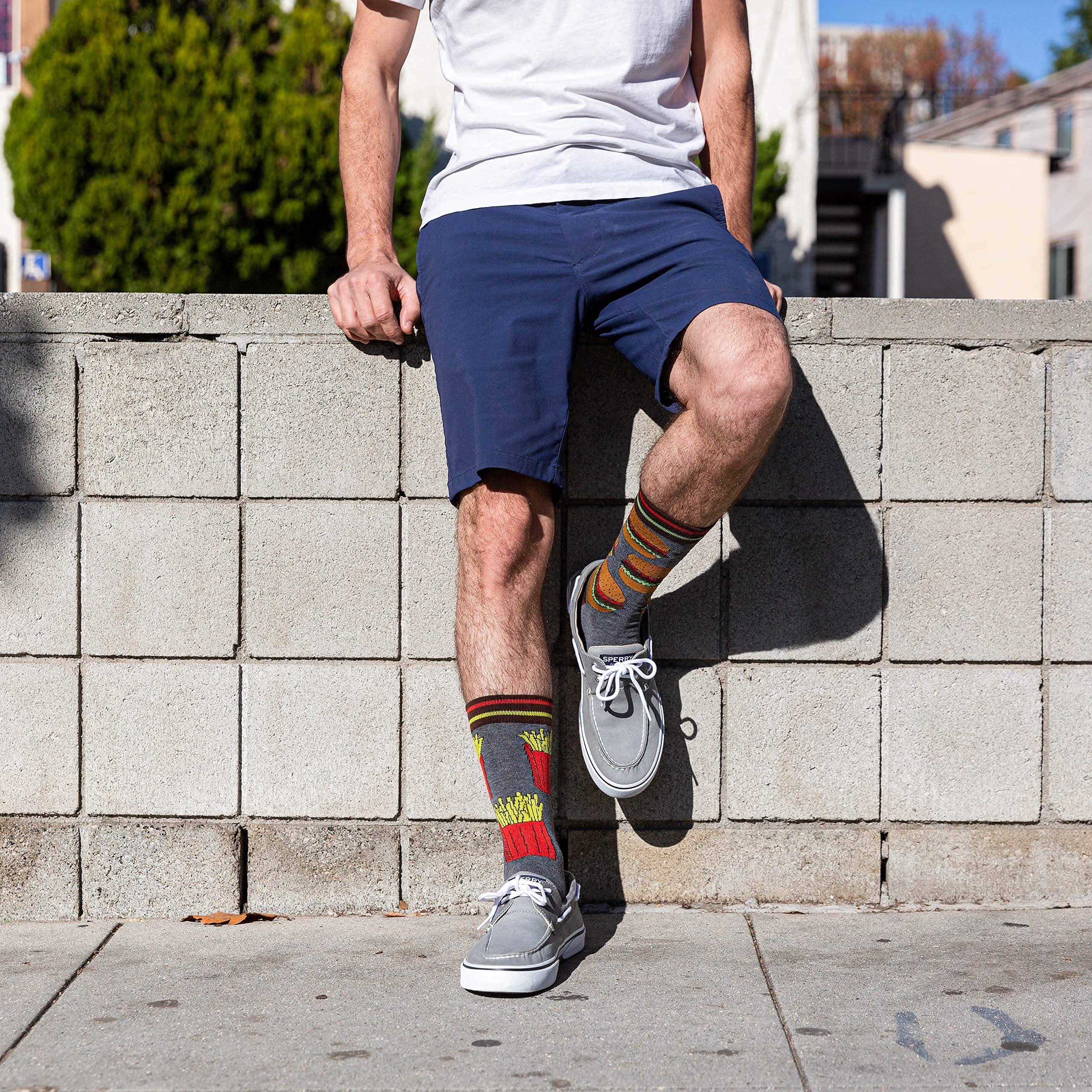Funky Novelty Socks for Men - Colorful & Comfortable Casual Dress Socks - Perfect for Gifts, Parties & Everyday Wear