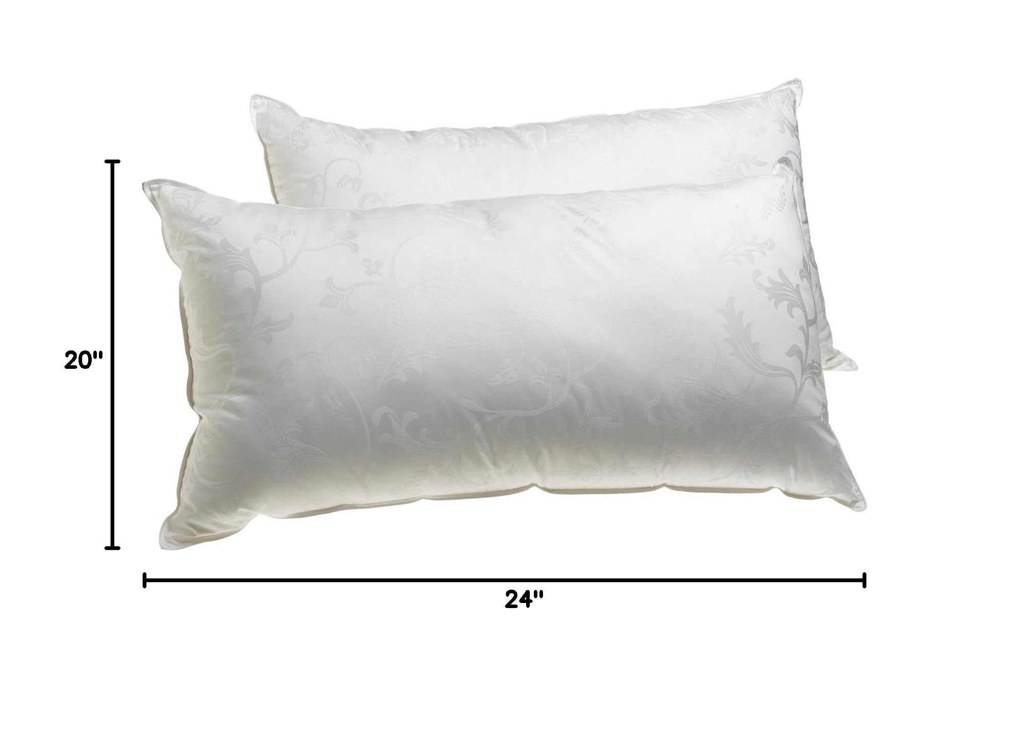 Premium Luxury Hotel Bed Pillows - Ultra Soft & Supportive for Side, Back & Stomach Sleepers - Standard Size White Pillows for Ultimate Comfort at Home or Travel