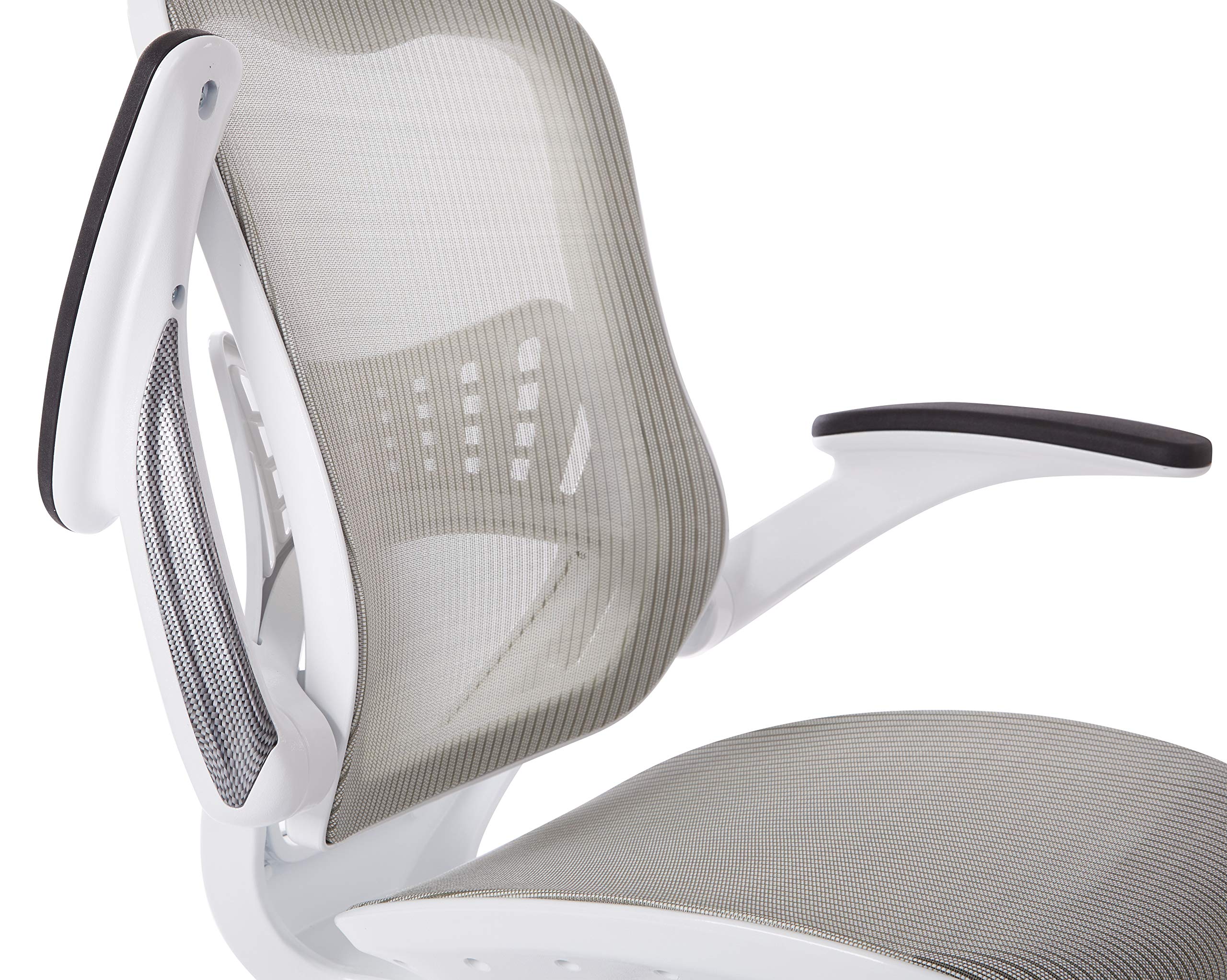 Office Star Ventilated Mesh Office Chair with Breathable Seat & Back - Ergonomic Manager's Desk Chair with White Base - Perfect for Home Office, Conference Rooms & Workspaces