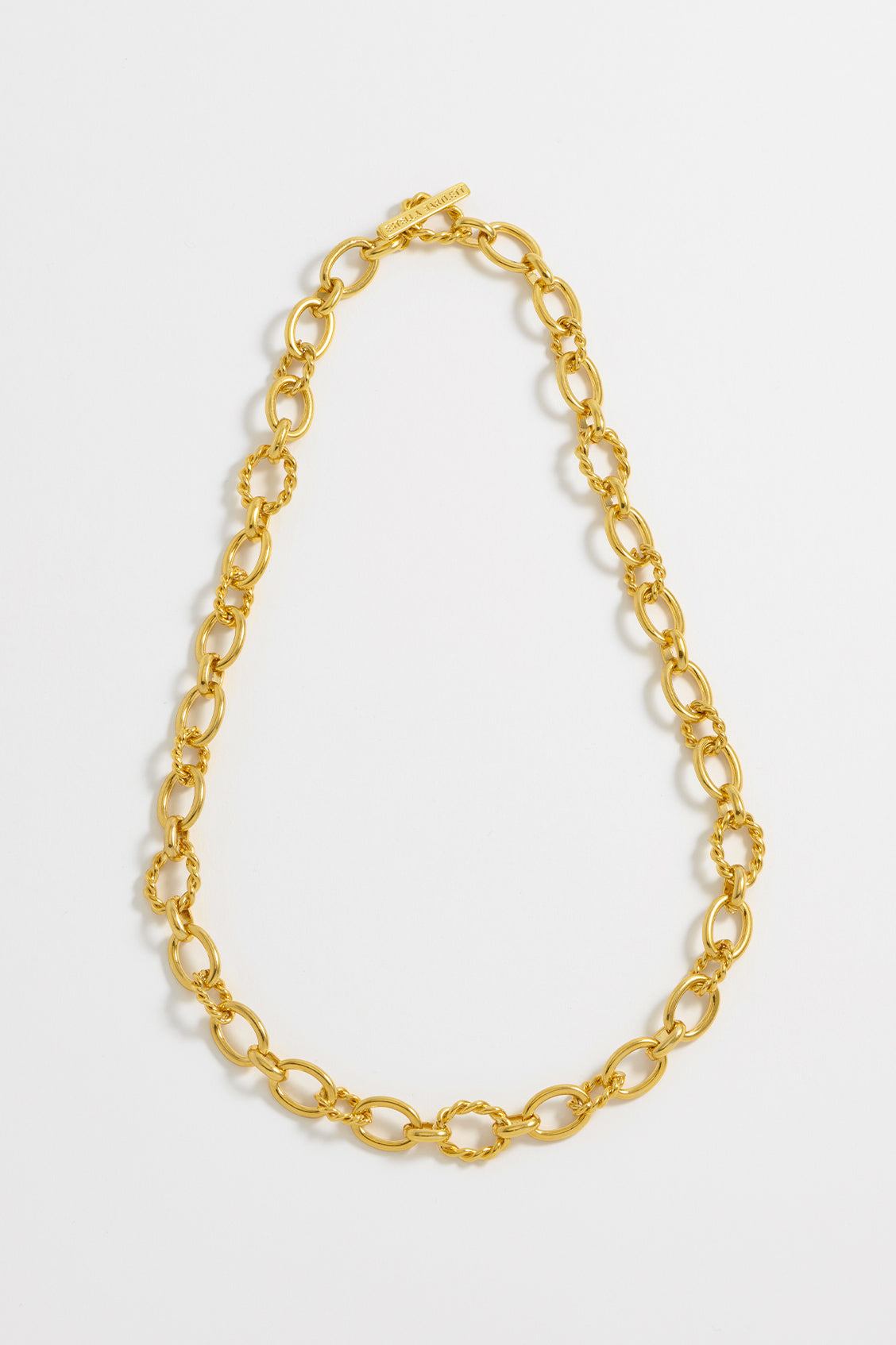 Chunky Chain T Bar Necklace for Women - Gold Plated Statement Jewelry - Perfect for Casual Outfits, Date Nights & Office Wear