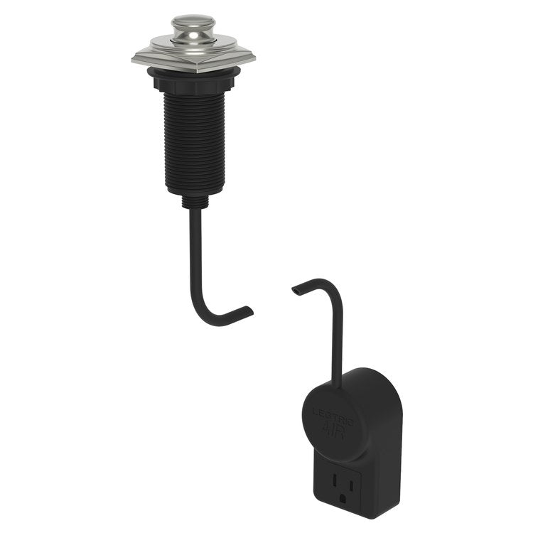 Zemora Air Switch Garbage Disposal with Power Adapter - Polished Nickel Brass Finish for Kitchen Sink Waste Disposal System (Ideal for Home, Restaurant & Commercial Use)