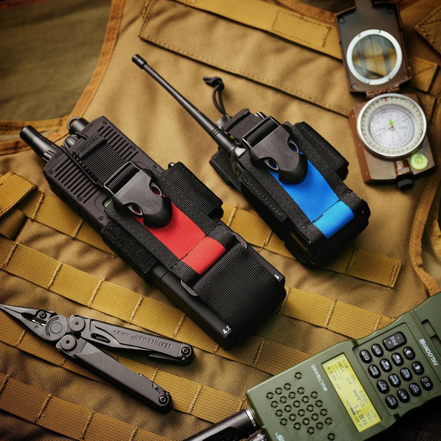 Viperade Versatile Tactical Radio Pouch - Adjustable Belt & Molle Compatible Walkie Talkie Holder for Two-Way Radios - Perfect for Security, Construction & Outdoor Adventures