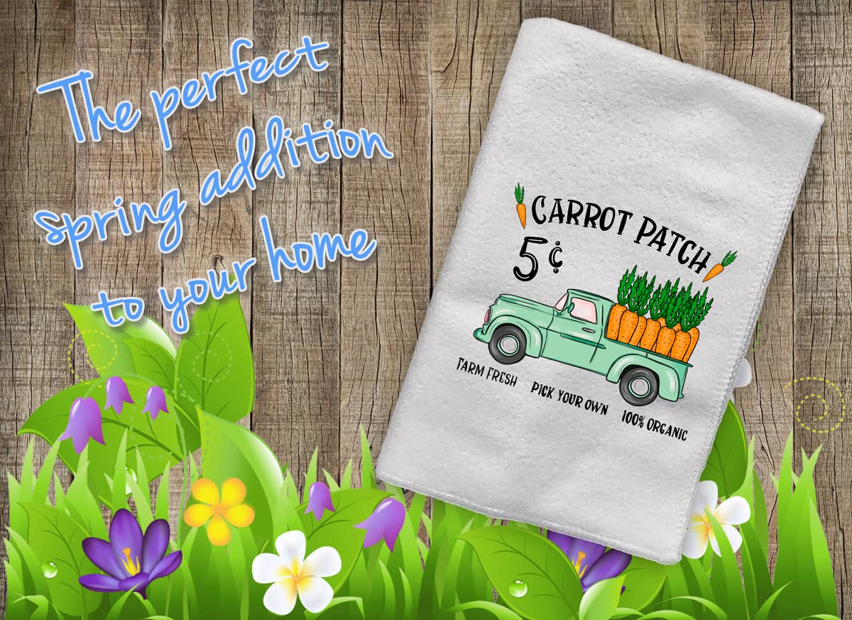 Religious Christian Easter Floral Hand Towel Set - Soft Kitchen & Bath Towels in Orange, Pink, Green - Spring Summer Garden Themed Home Decor - Perfect for Easter Gifts, Housewarming Presents & Bathroom Decorations (3-Pack) - Ideal for Kitchen, Bathroom, Guest Room & Holiday Decorating