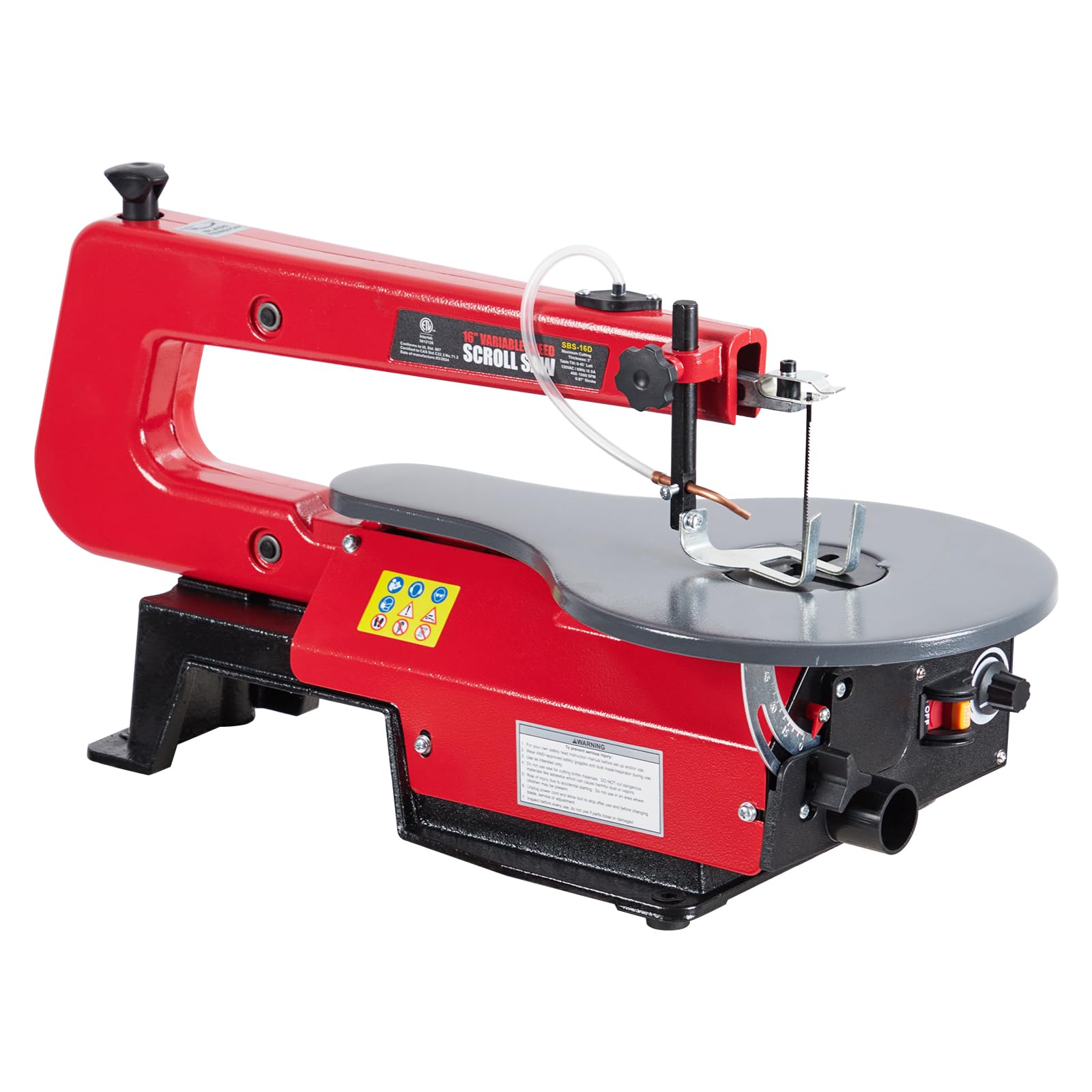 GARVEE 16 Inch Variable Speed Scroll Saw with Large Adjustable Tilting Work Table & LED Light - Perfect for Woodworking, DIY Crafts, and Home Improvement Projects